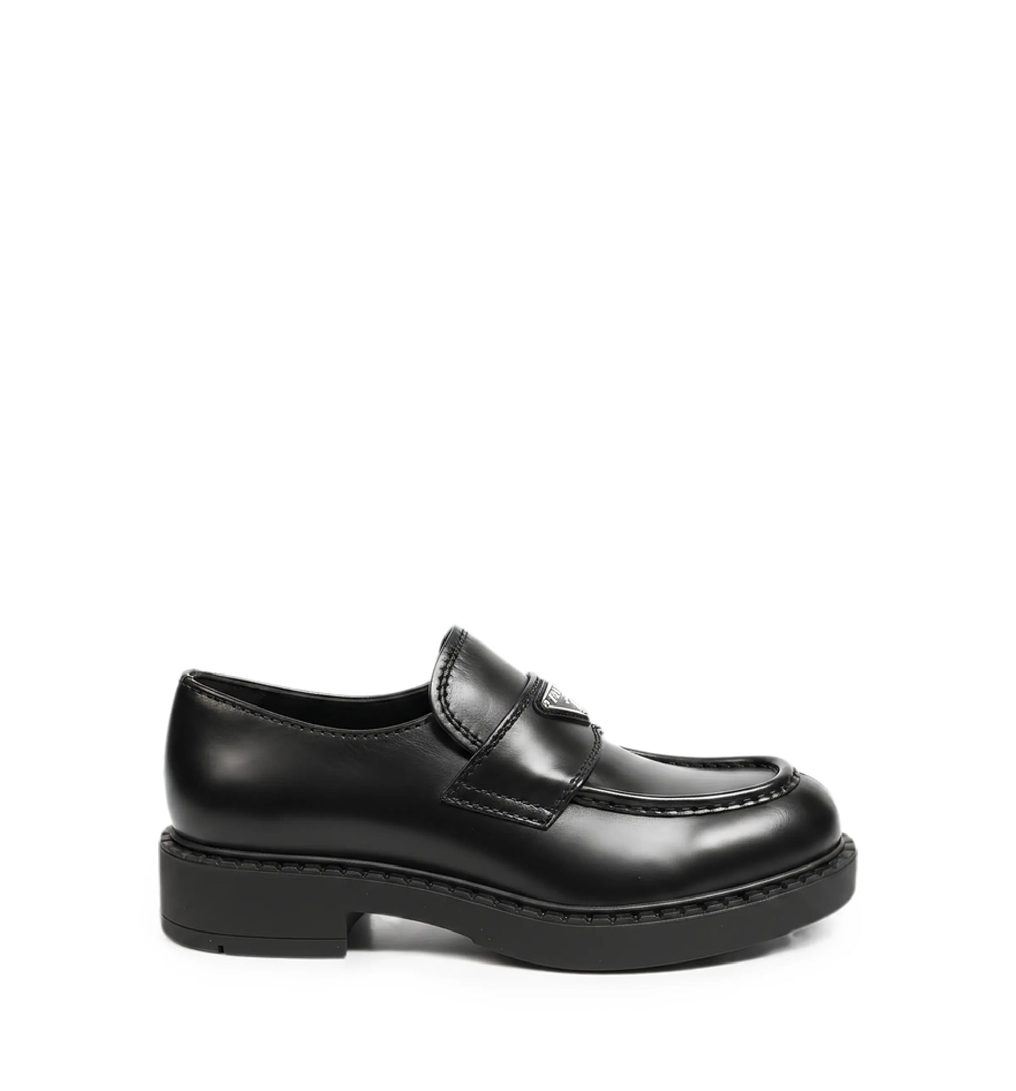 Chocolate brushed leather loafers