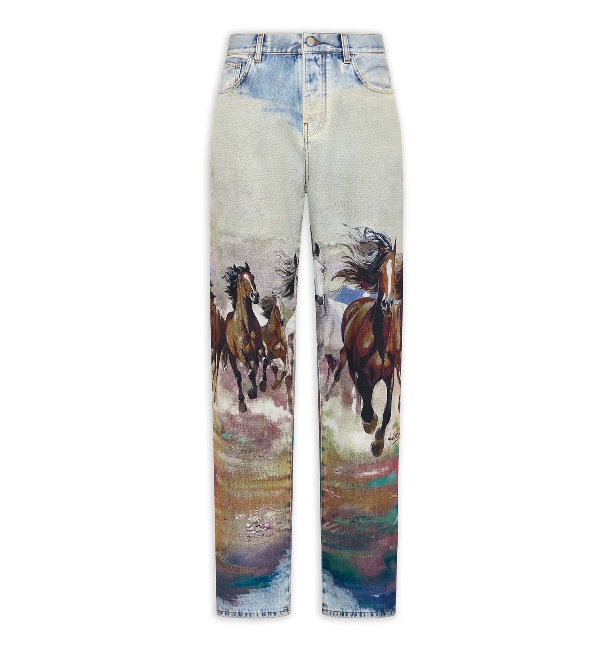 Horse-Print Jeans