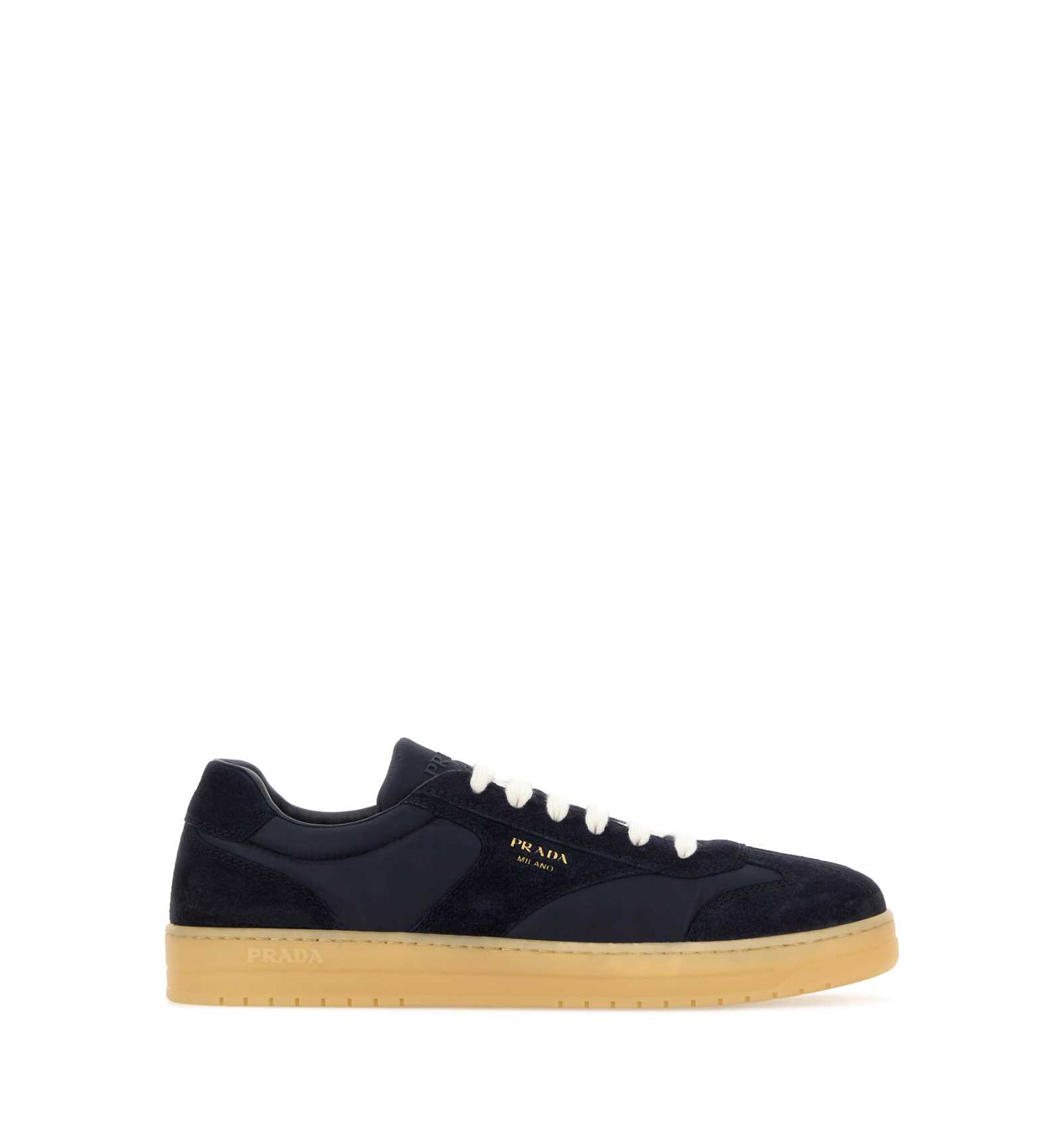 Suede And Re-Nylon Sneakers