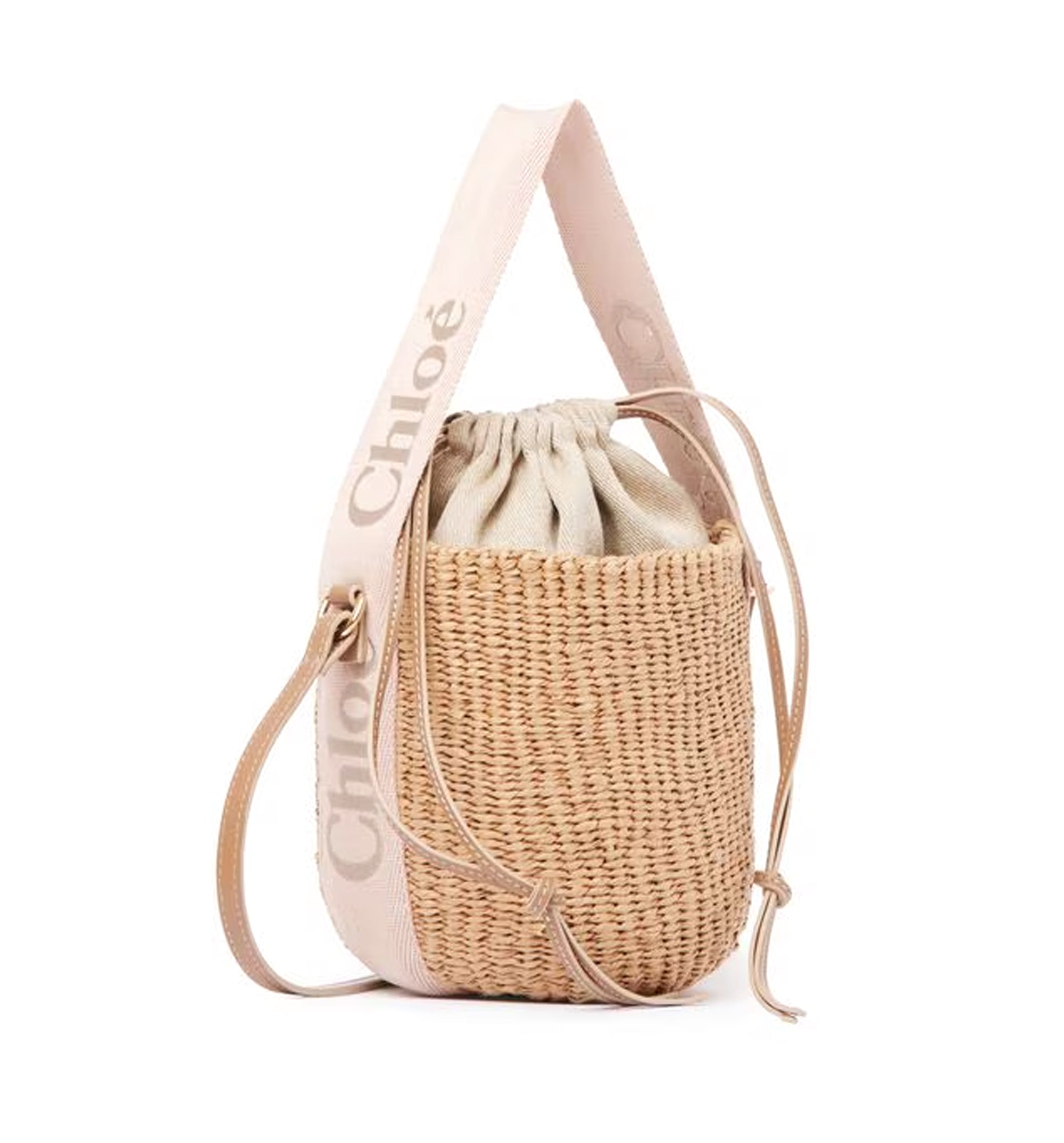 Small Woody Basket In Natural Fibers
