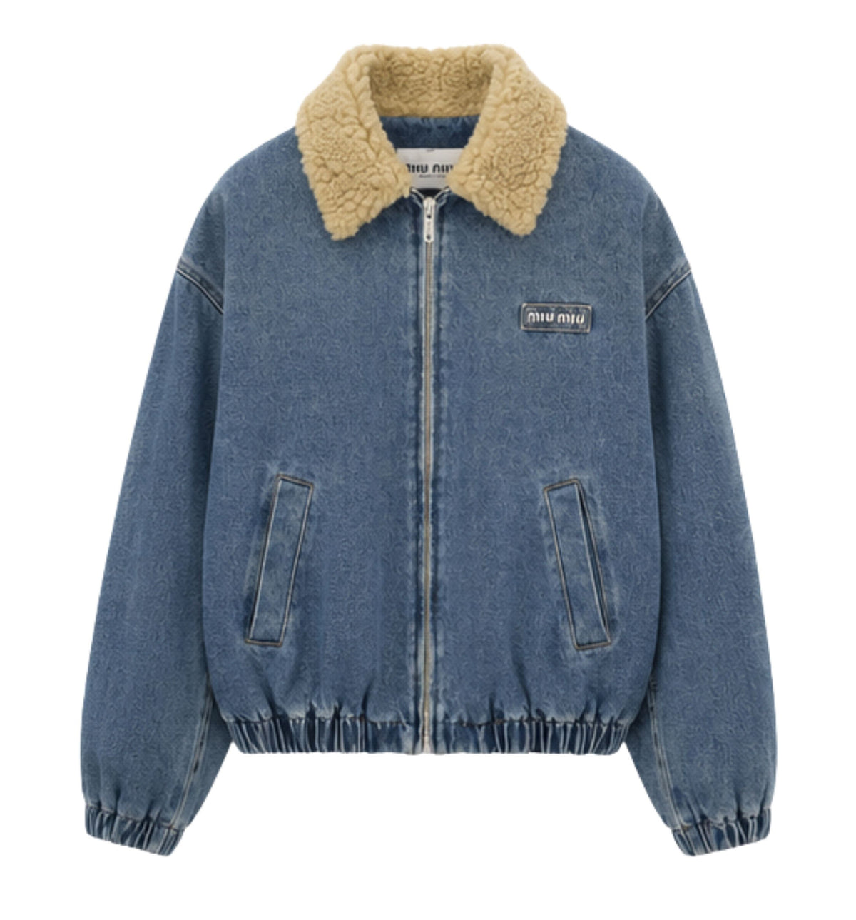 Old washed twill blouson jacket