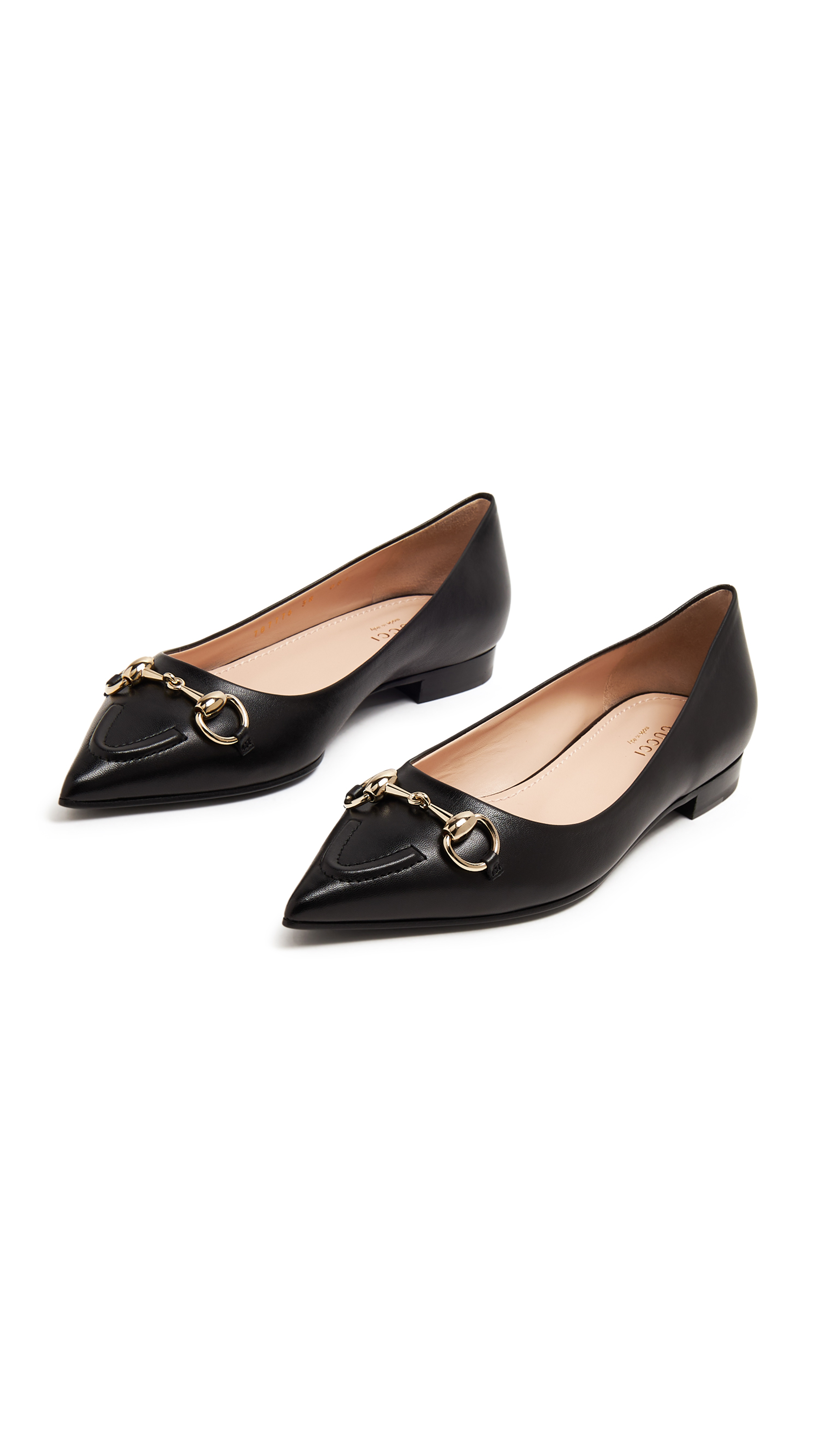 Horsebit Leather Ballet Flat - Black