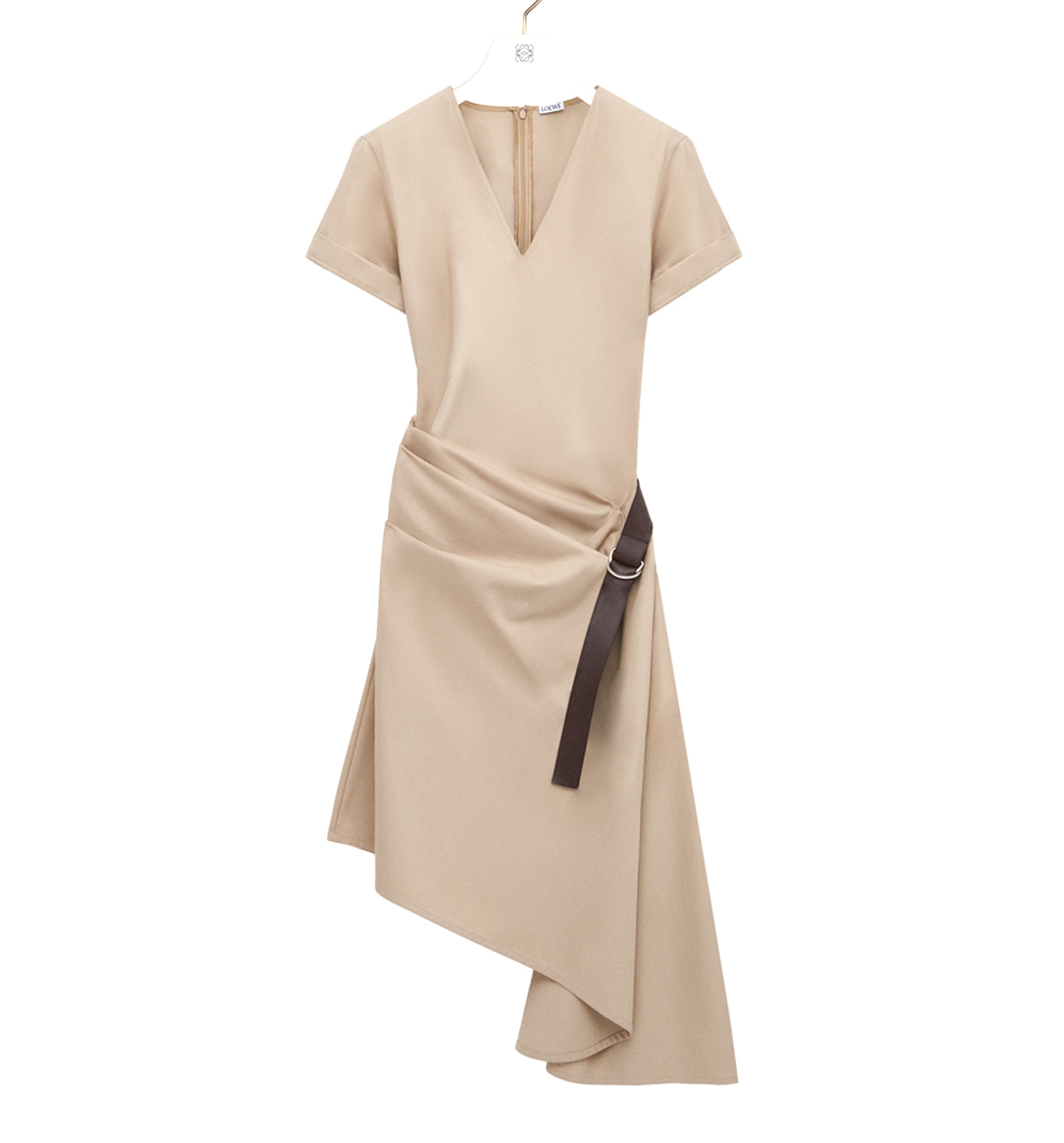 Belted Dress in Cotton and Silk