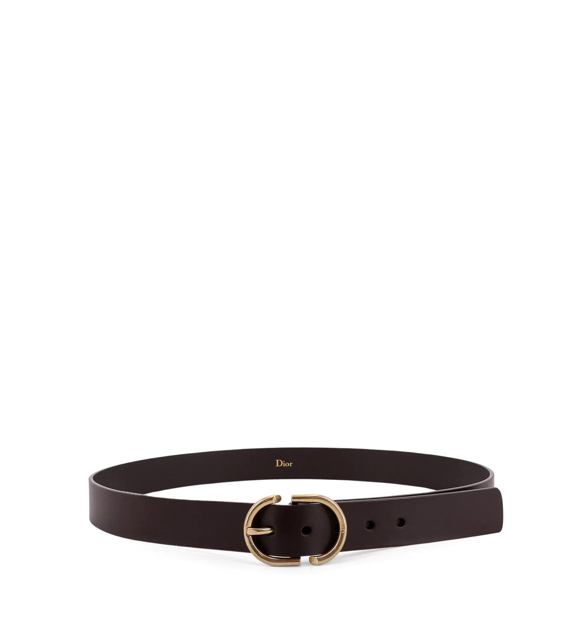 CD Belt Brown Smooth Taurillon Leather, 35 MM