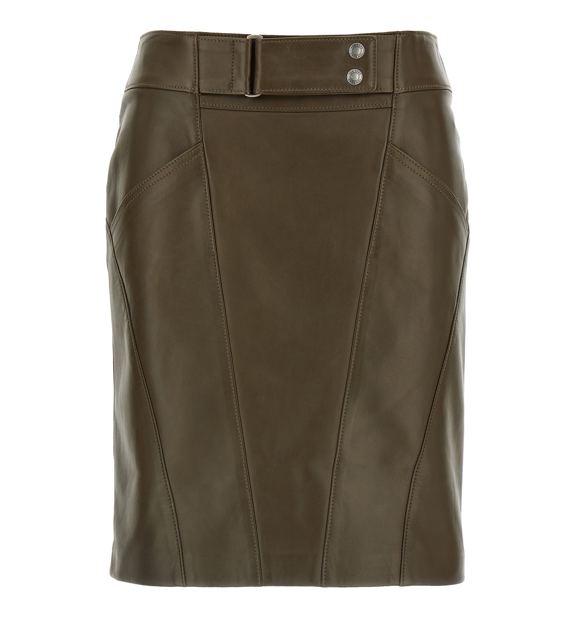 Above The Knee Leather Pencil Skirt