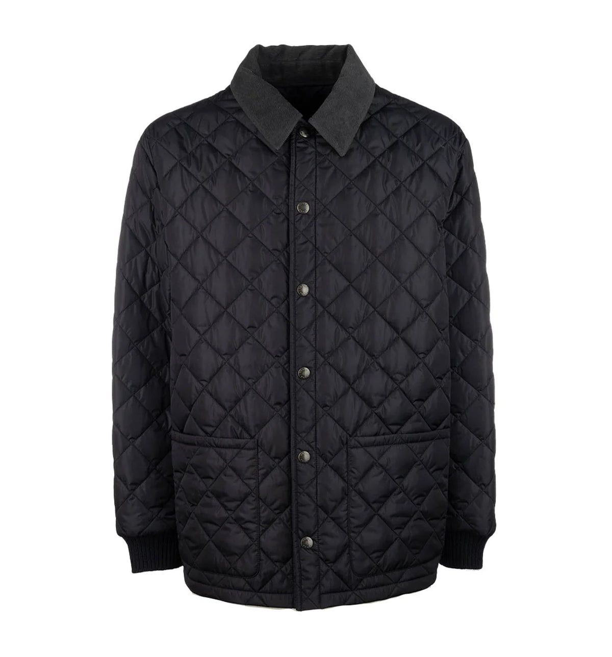 Quilted jacket front pockets ribbed cuff - Prada