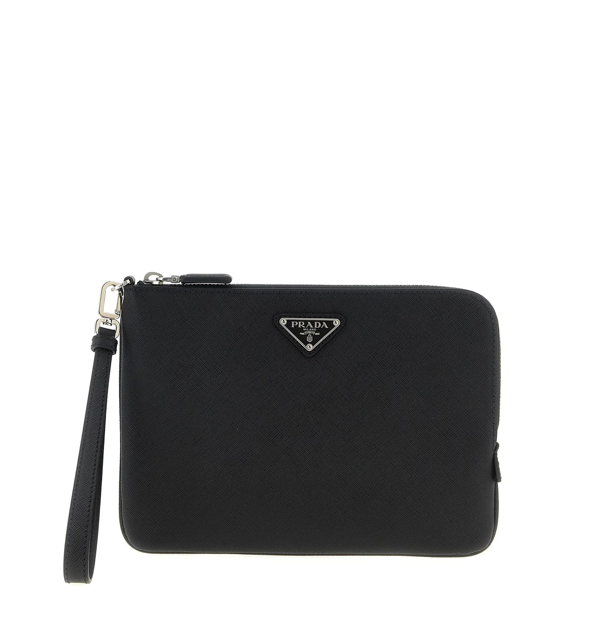Saffiano Leather Clutch