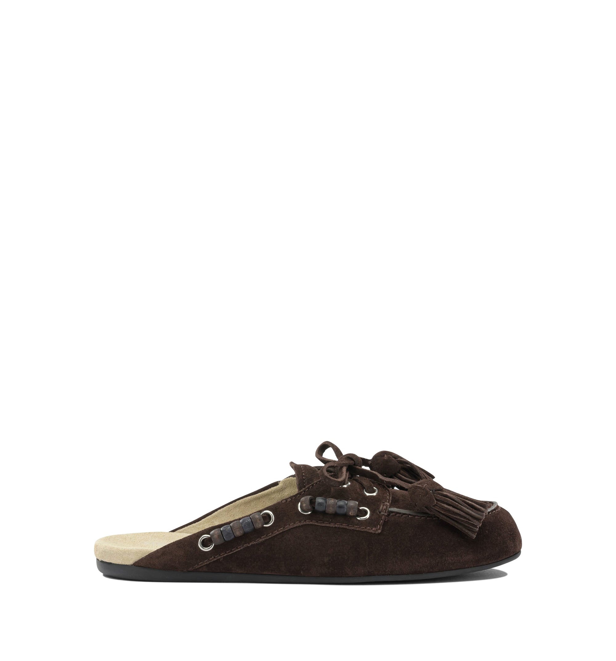 Suede Deck mules