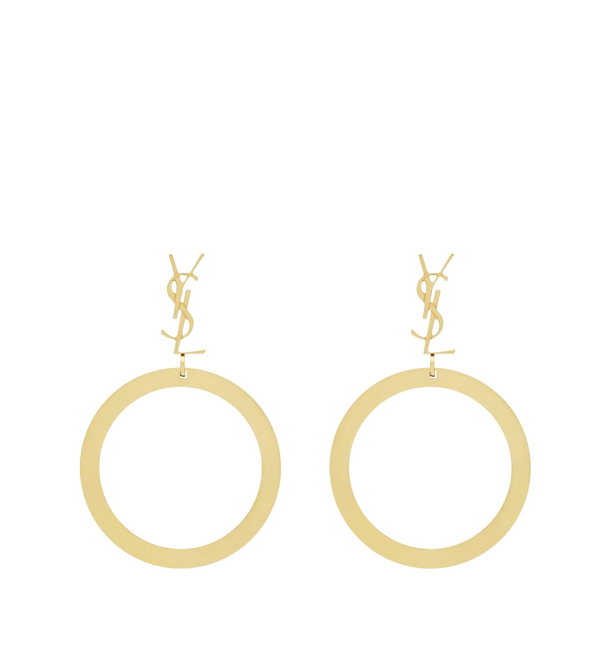 Pendant hoop earrings in metal