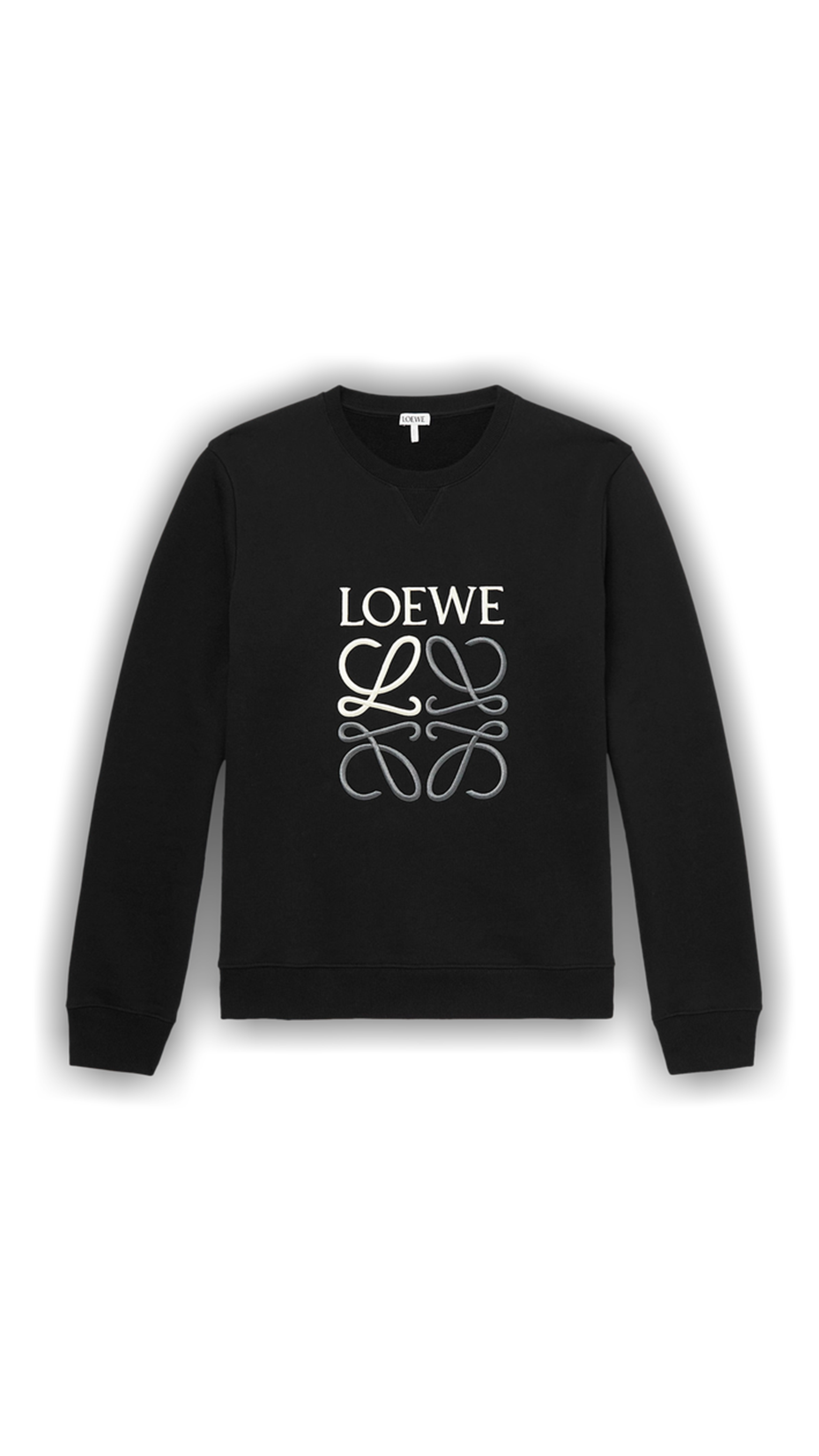 Anagram Regular Fit Sweatshirt in Cotton - Black/Grey/White