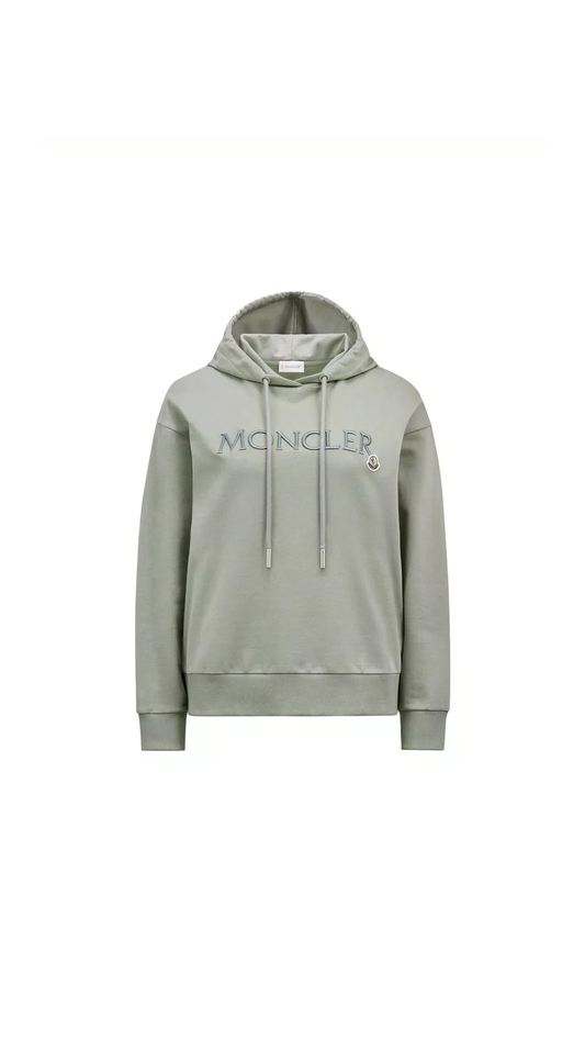 Embroidered Logo Hoodie - Sage Green