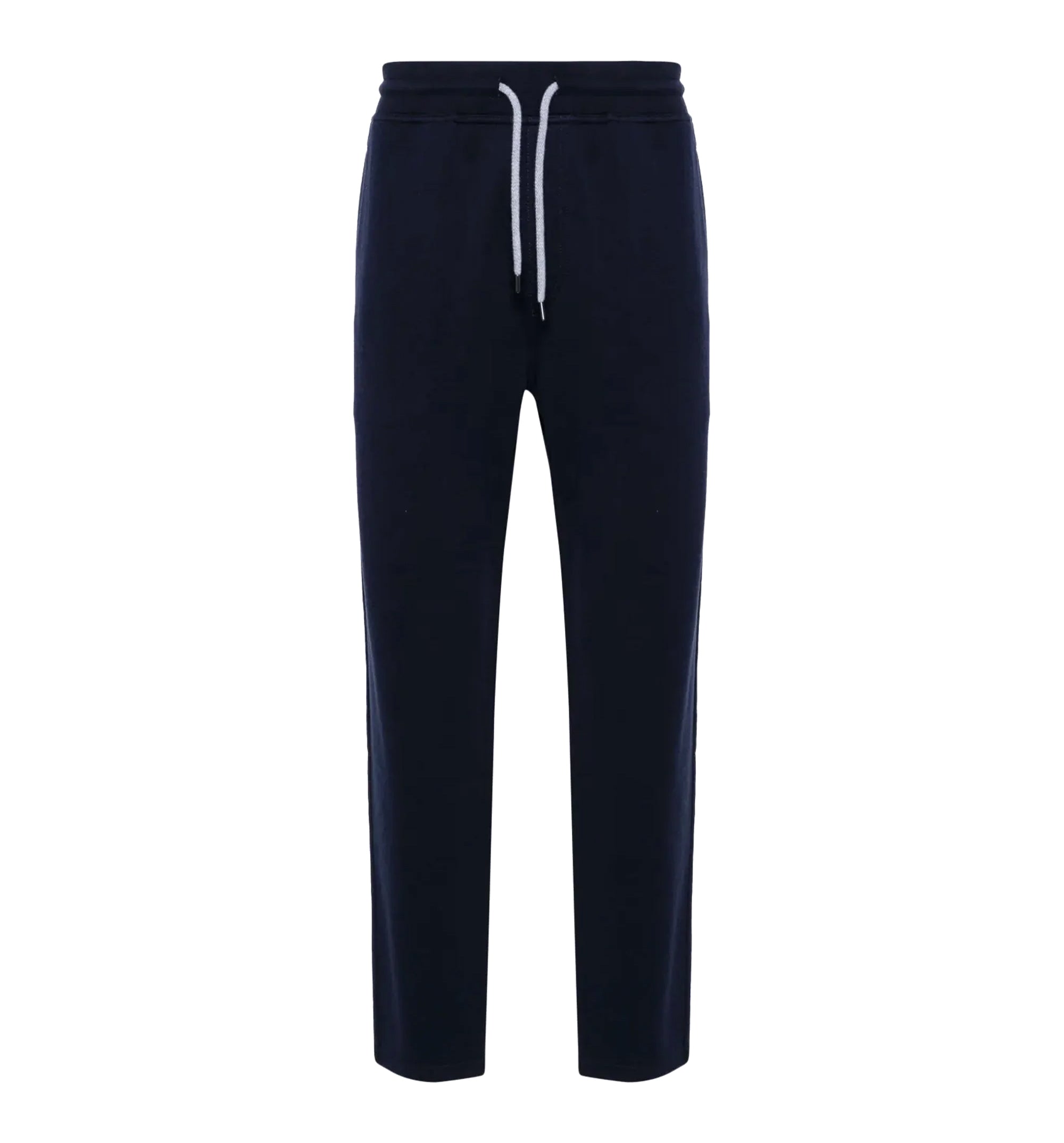 Cotton, cashmere and silk French terry double cloth trousers