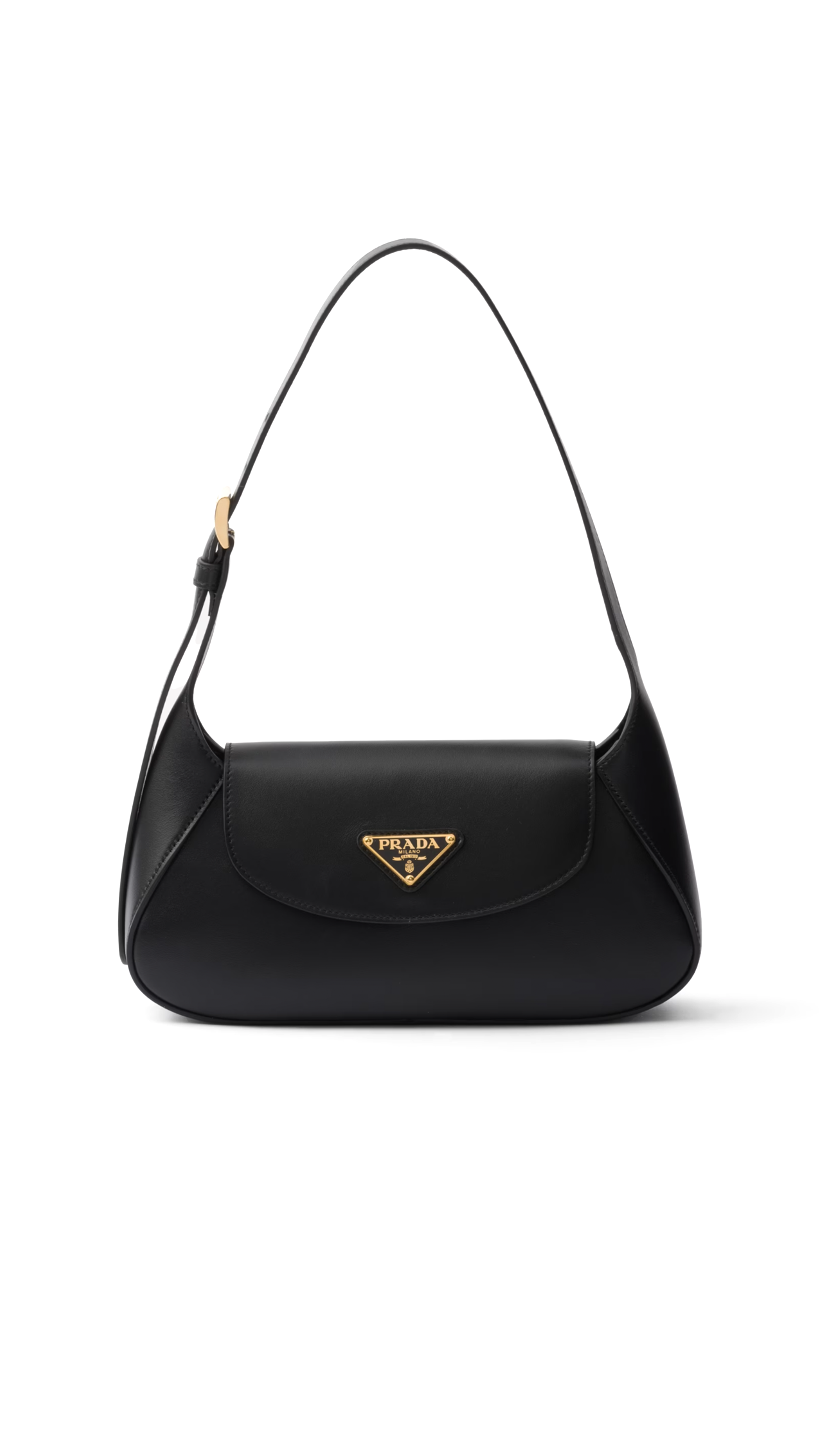 Small Leather Shoulder Bag - Black