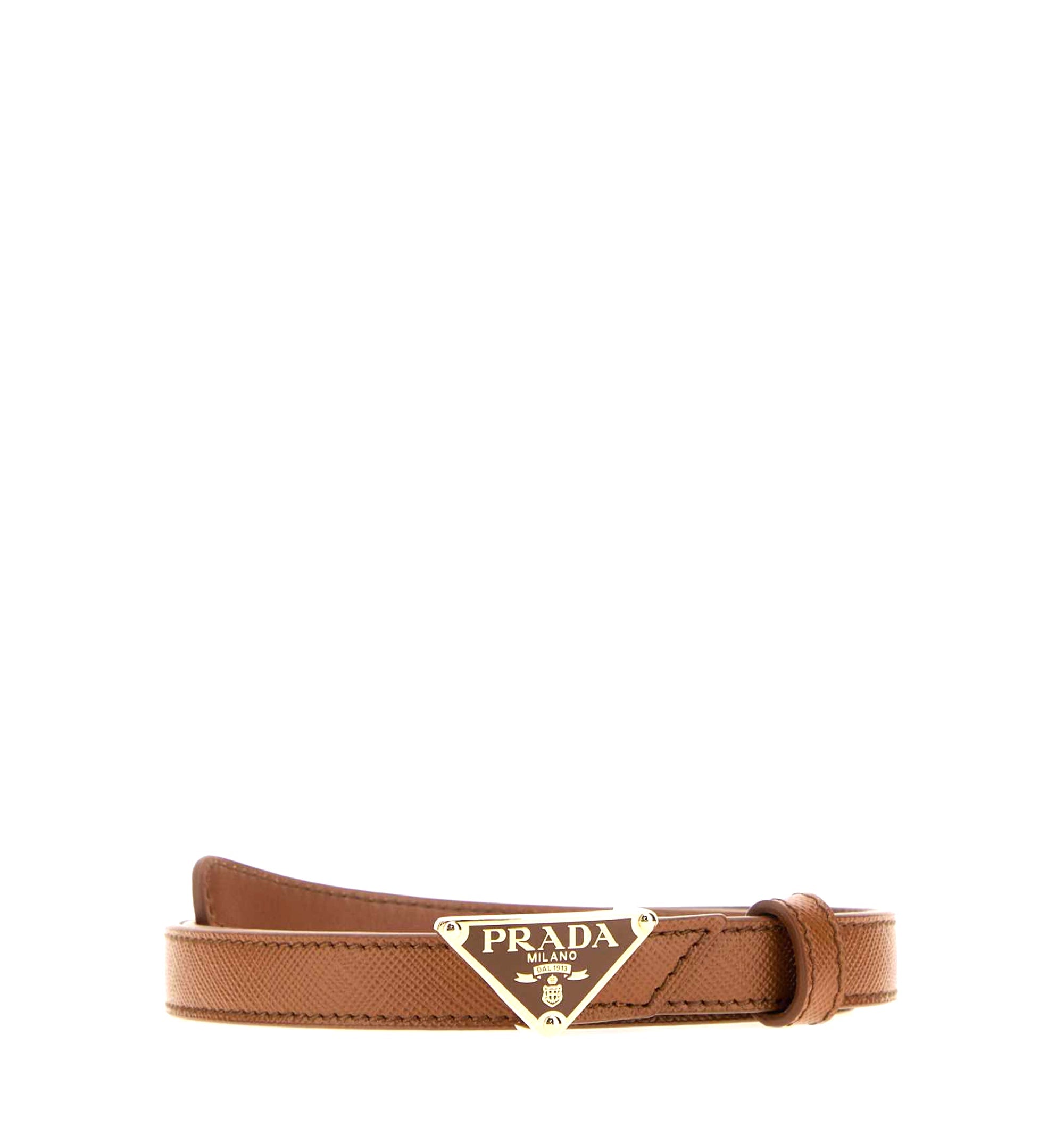 Saffiano leather belt
