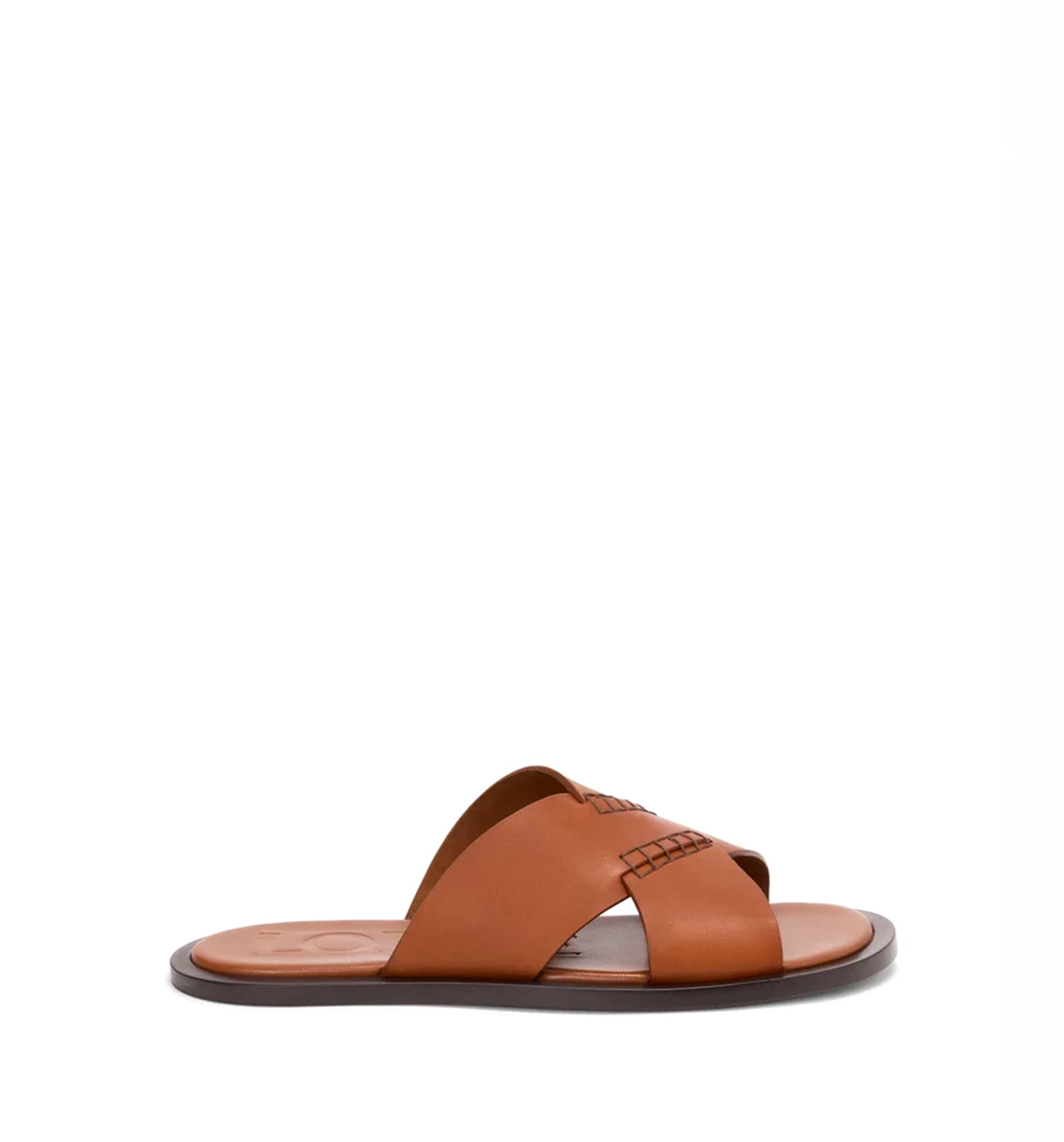 Flex Criss-Cross Slide In Vegetable-Tanned Calfskin