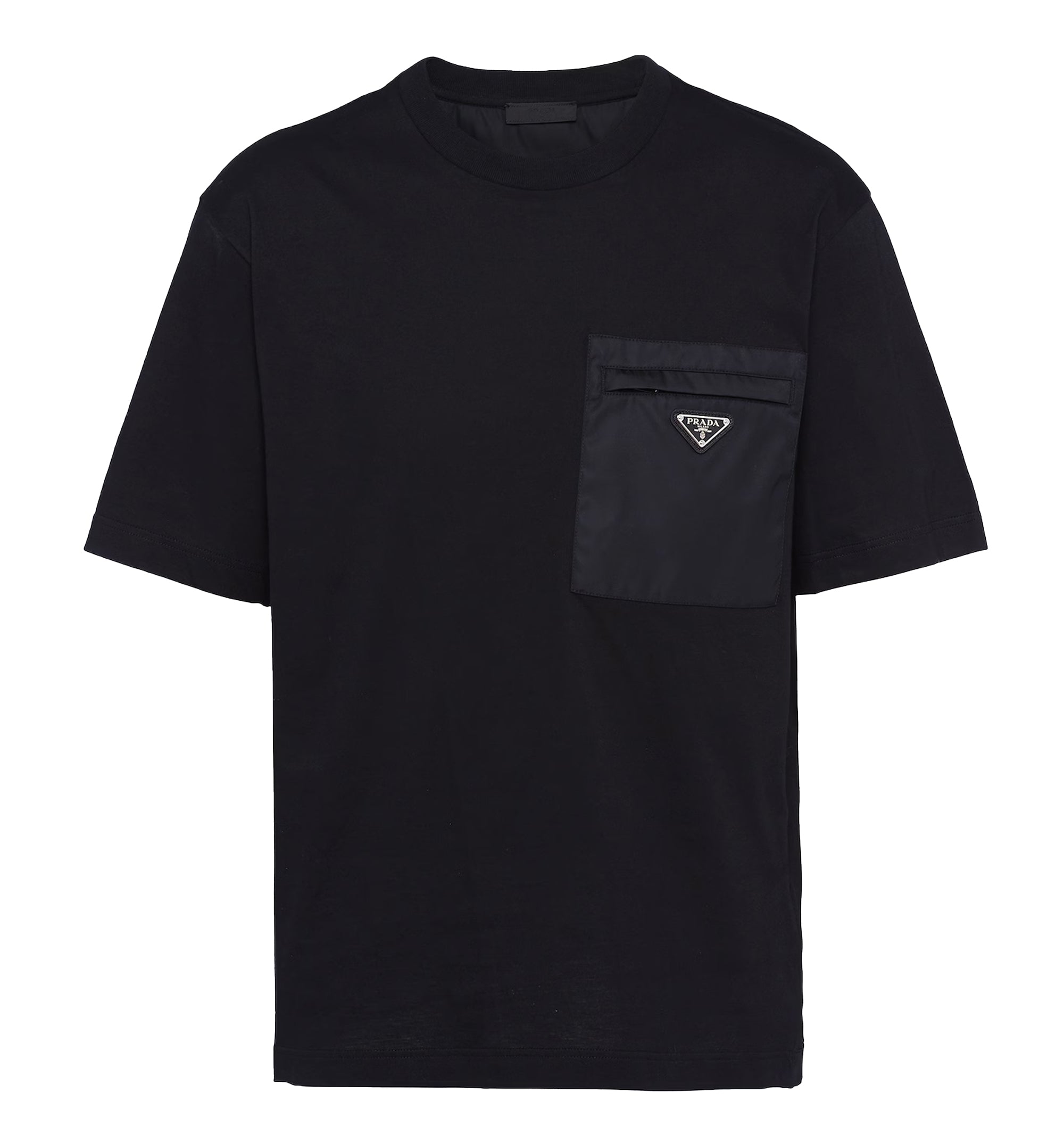 Re-Nylon and jersey T-shirt