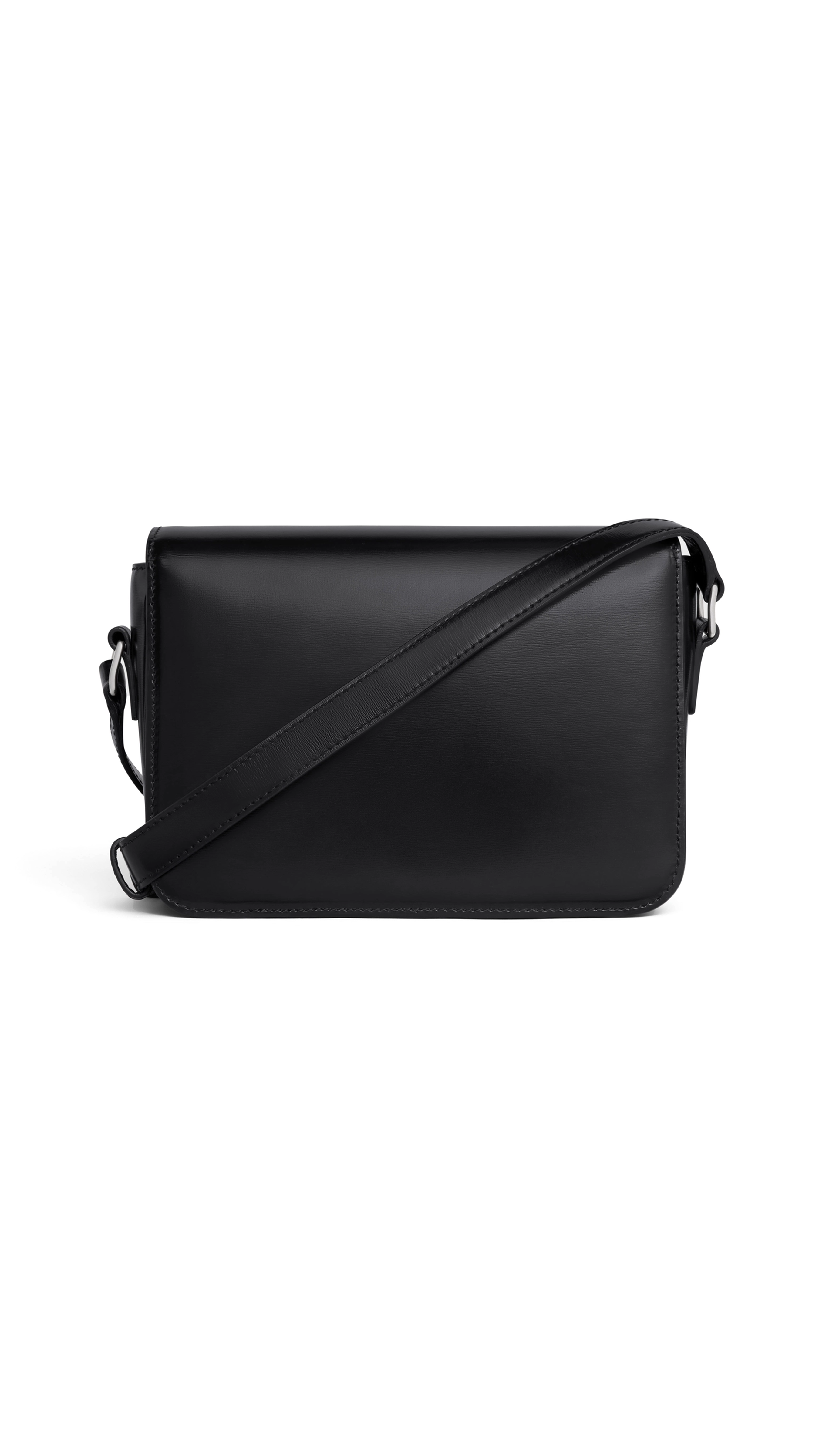 Teen Triomphe Bag in Shiny Calfskin - Black