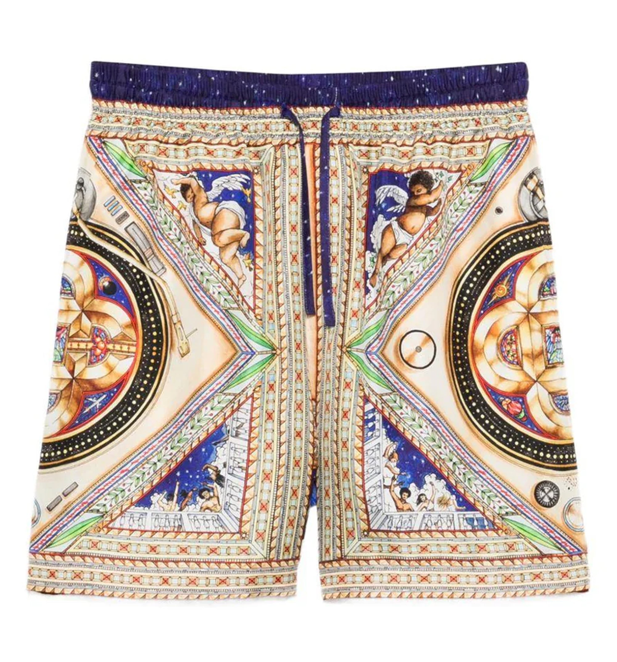 Drawstring Pattern Shorts