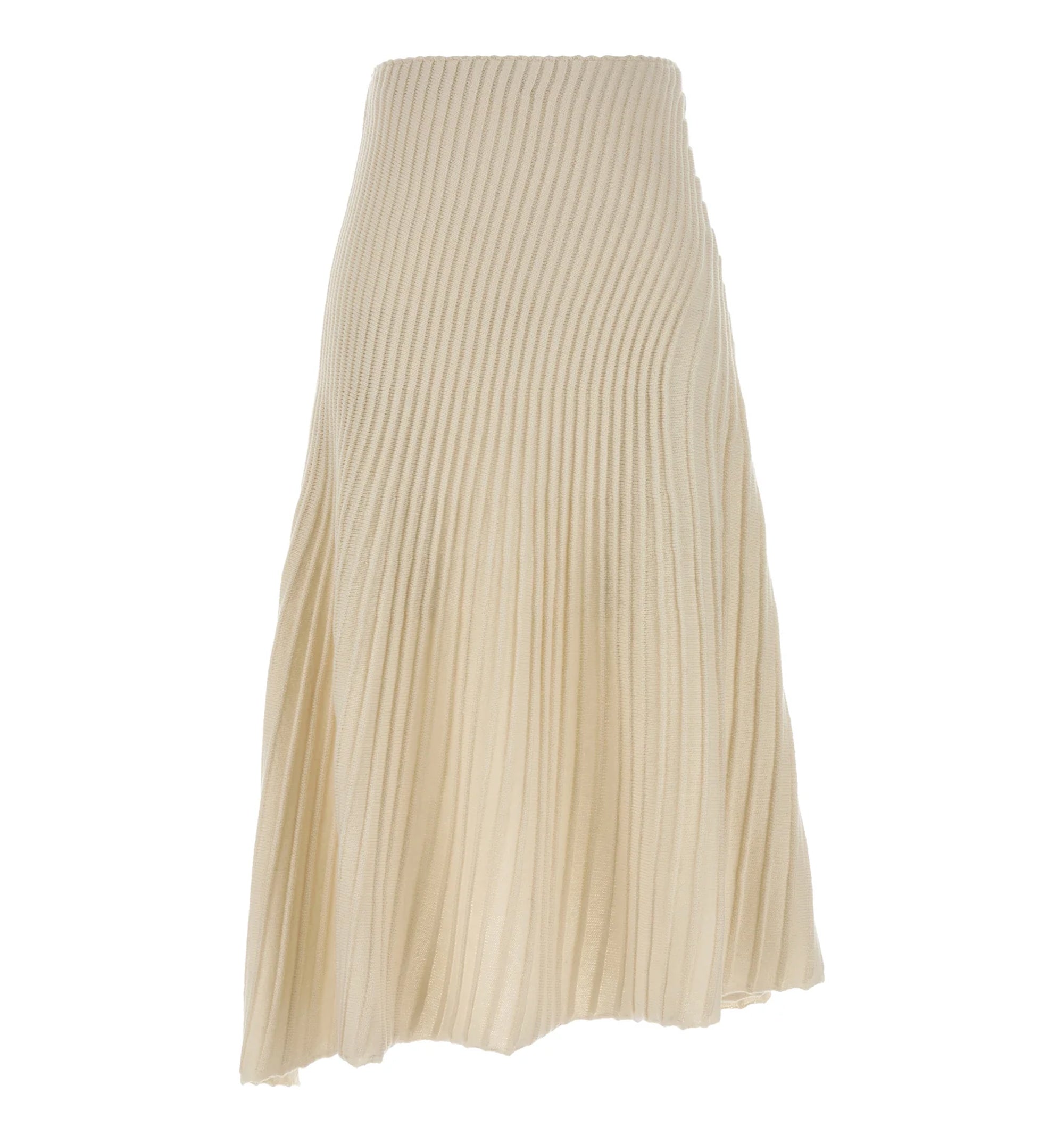 Wool Blend Flared Skirt