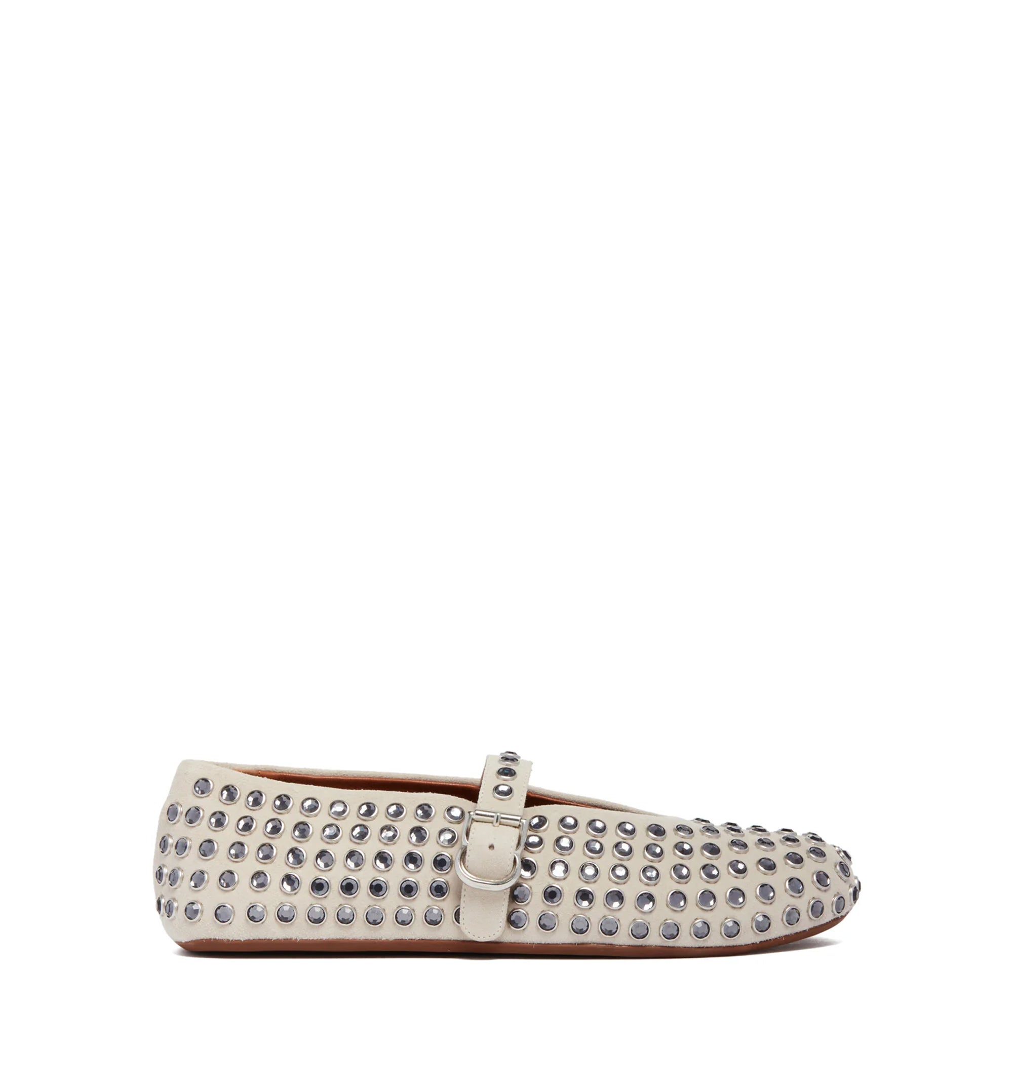 Strass Suede Ballet Flats
