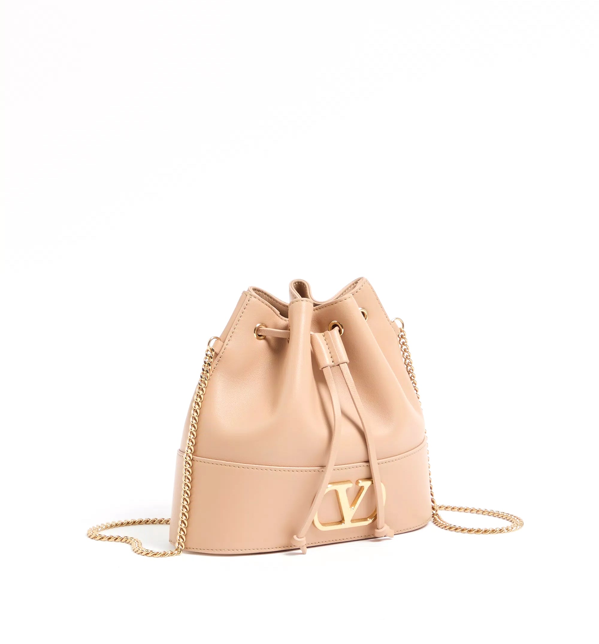 Mini VLogo Signature Bucket Bag In Nappa Leather