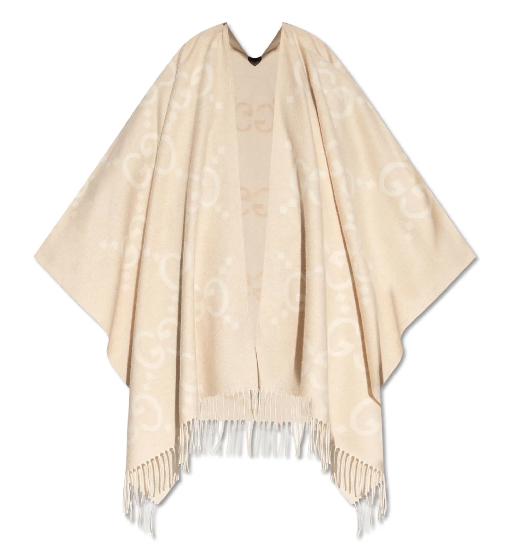 Reversible Jumbo GG Cashmere Cape