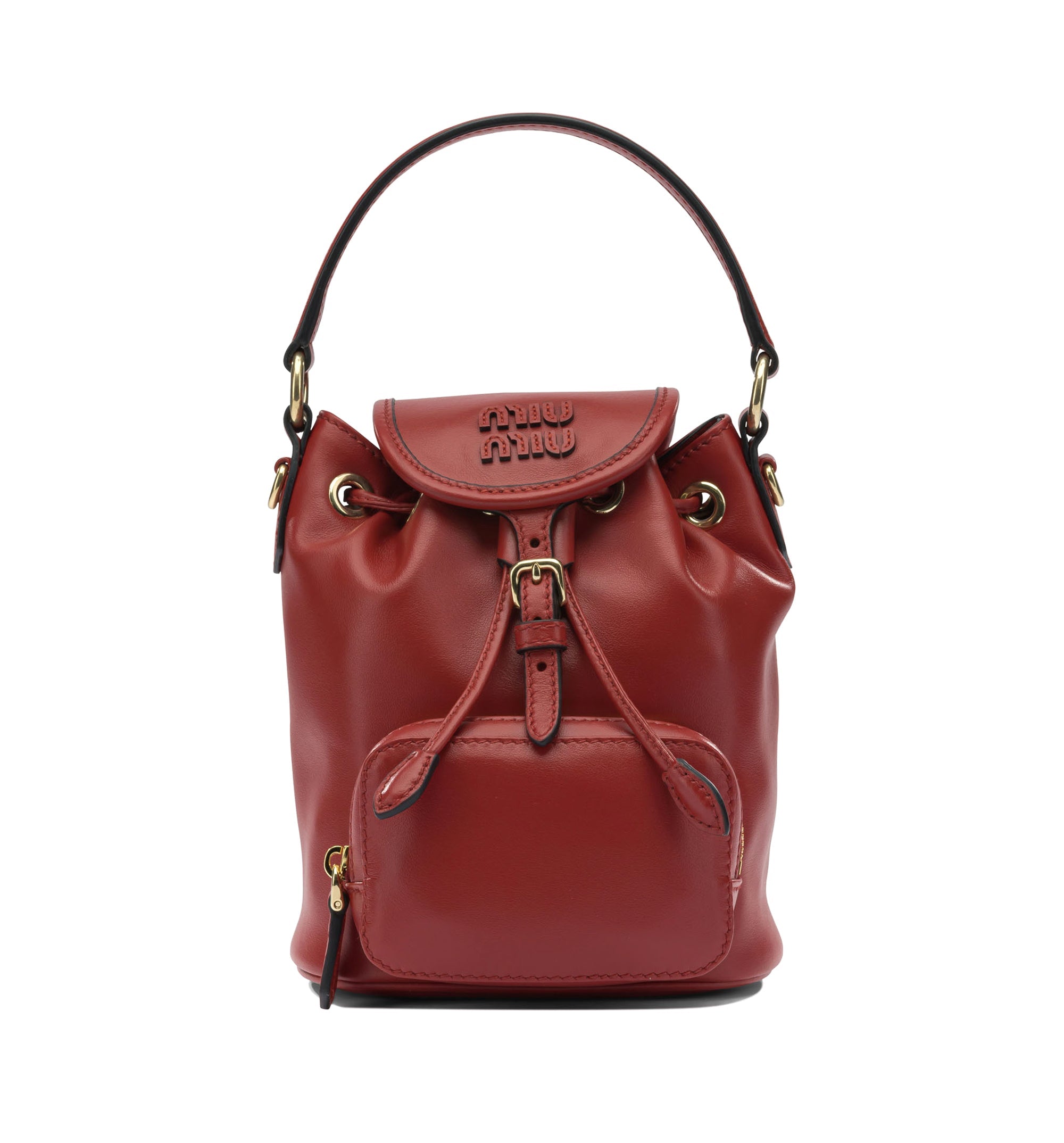 Mini leather backpack