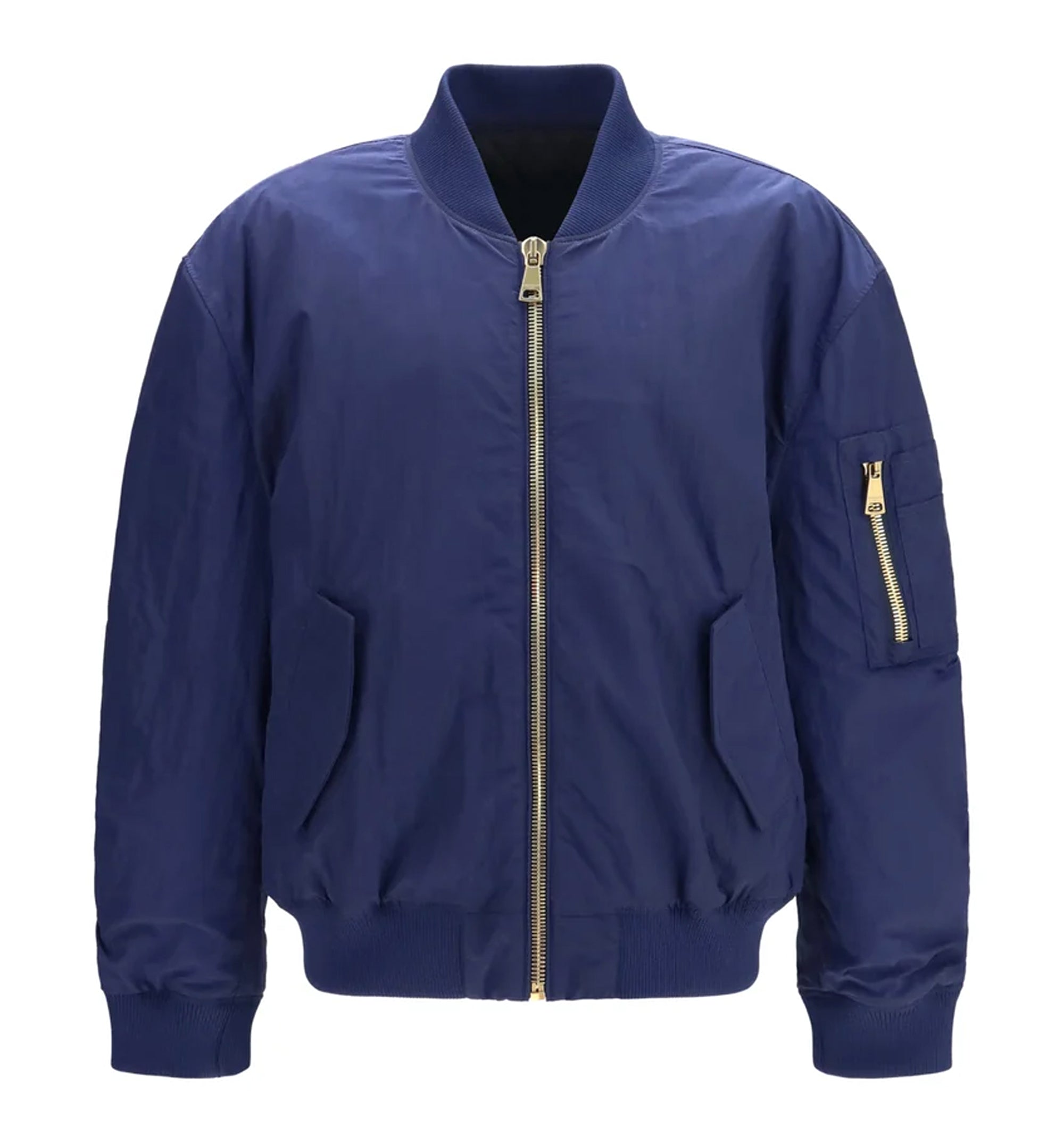 Nylon Bomber Jacket with embroidered back logo