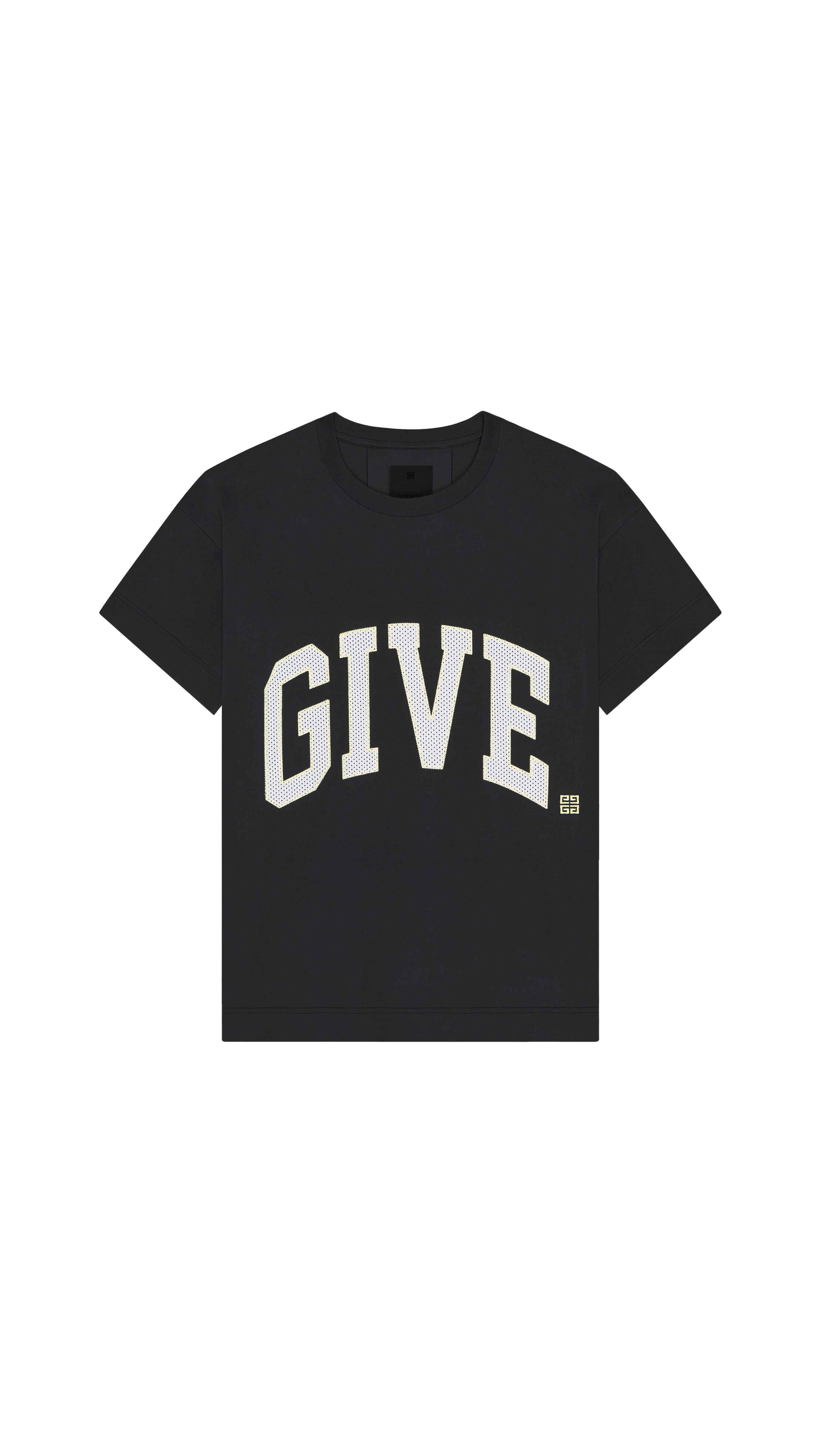 College Boxy Fit t-shirt in Cotton - Black