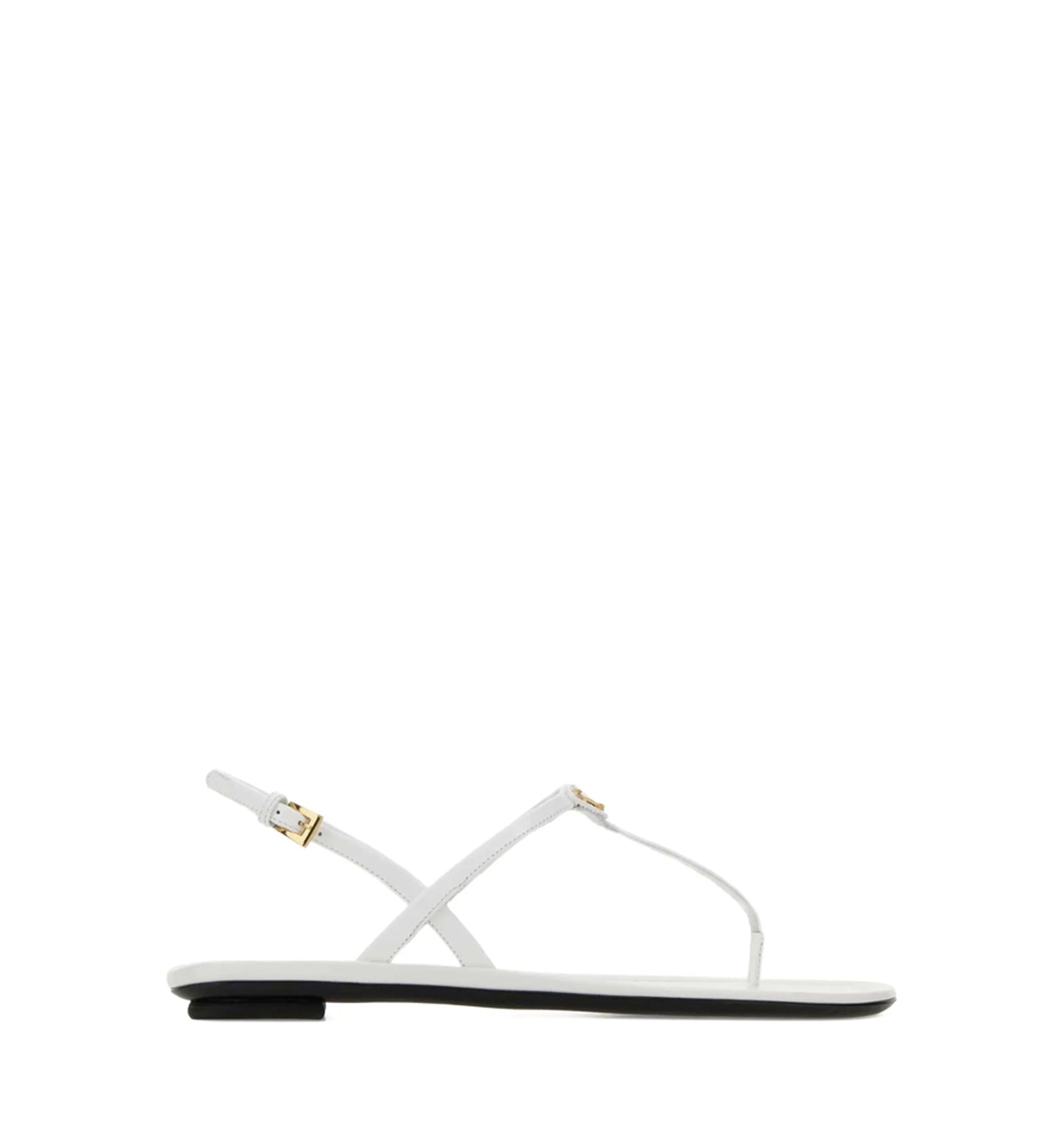 Patent leather thong sandals