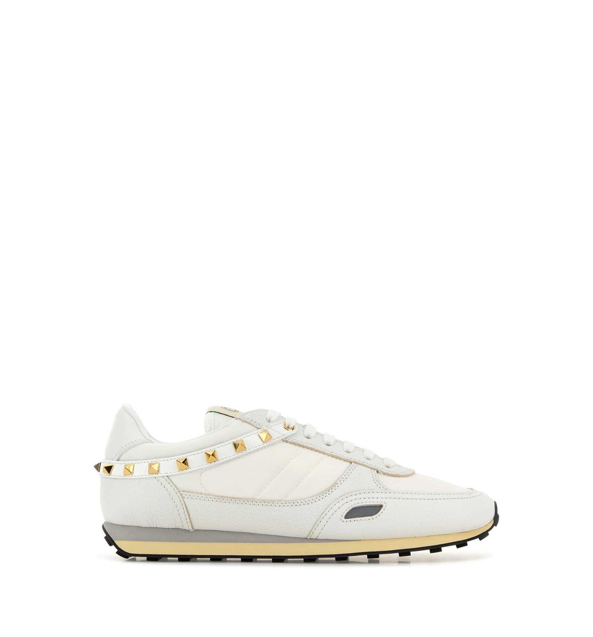 Stud Up Sneaker In Leather And Nylon