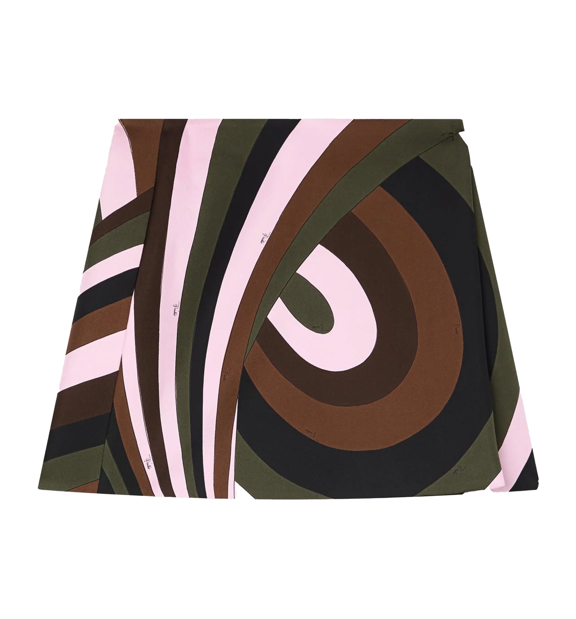 Iride Print Silk Skirt