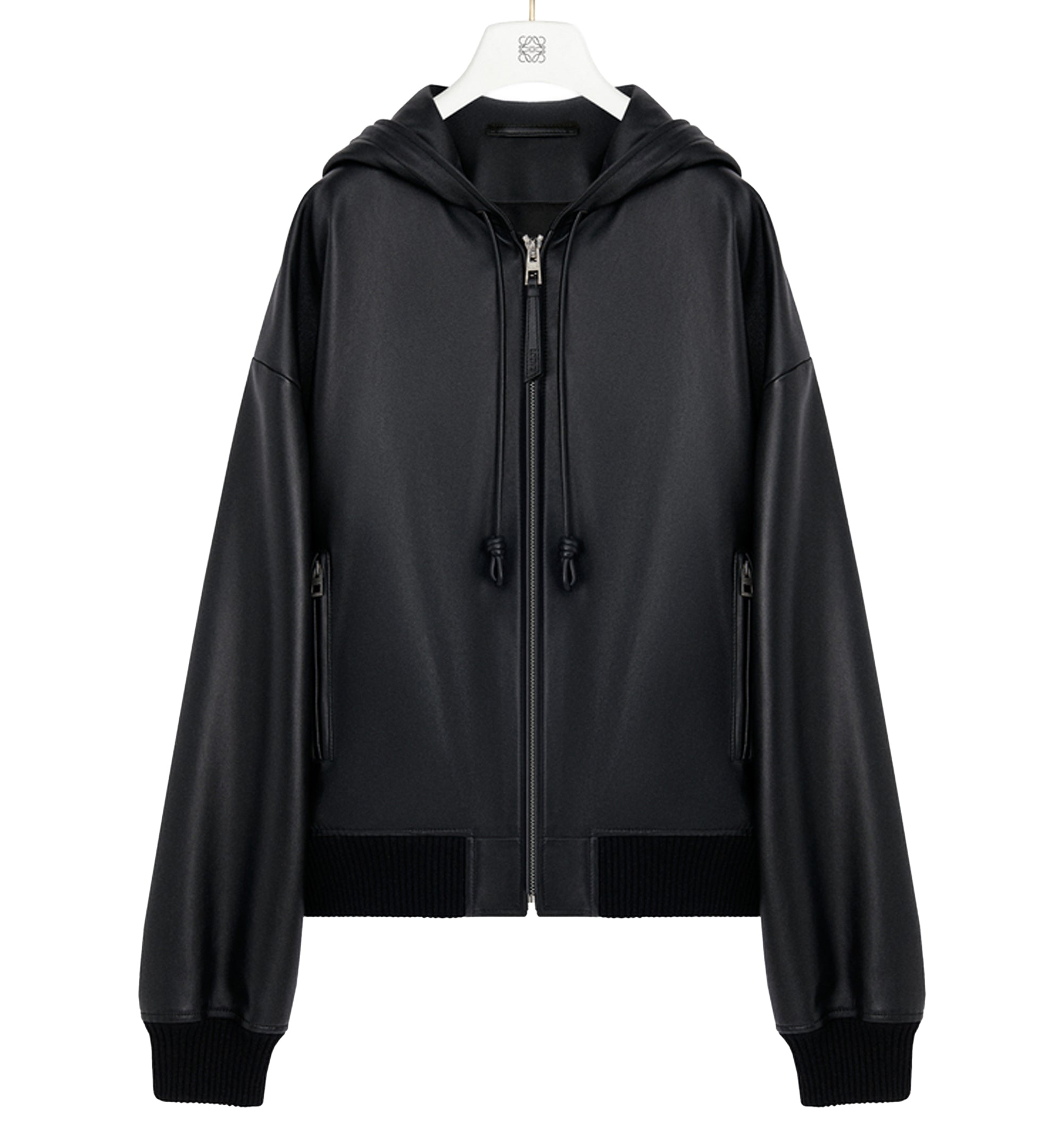 Hooded Jacket in Nappa Lambskin