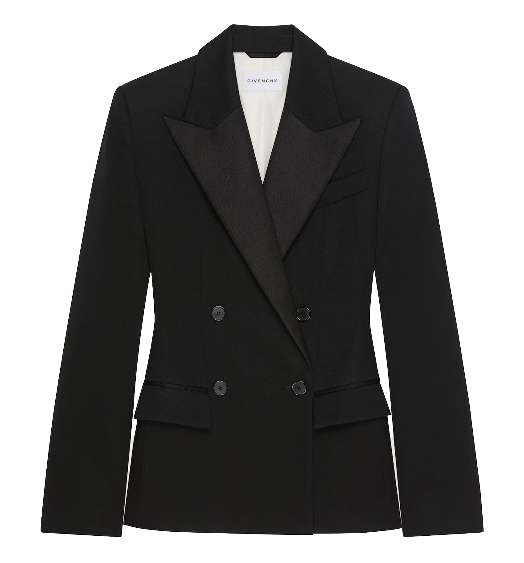 Double Breasted Tuxedo Jacket In Wool