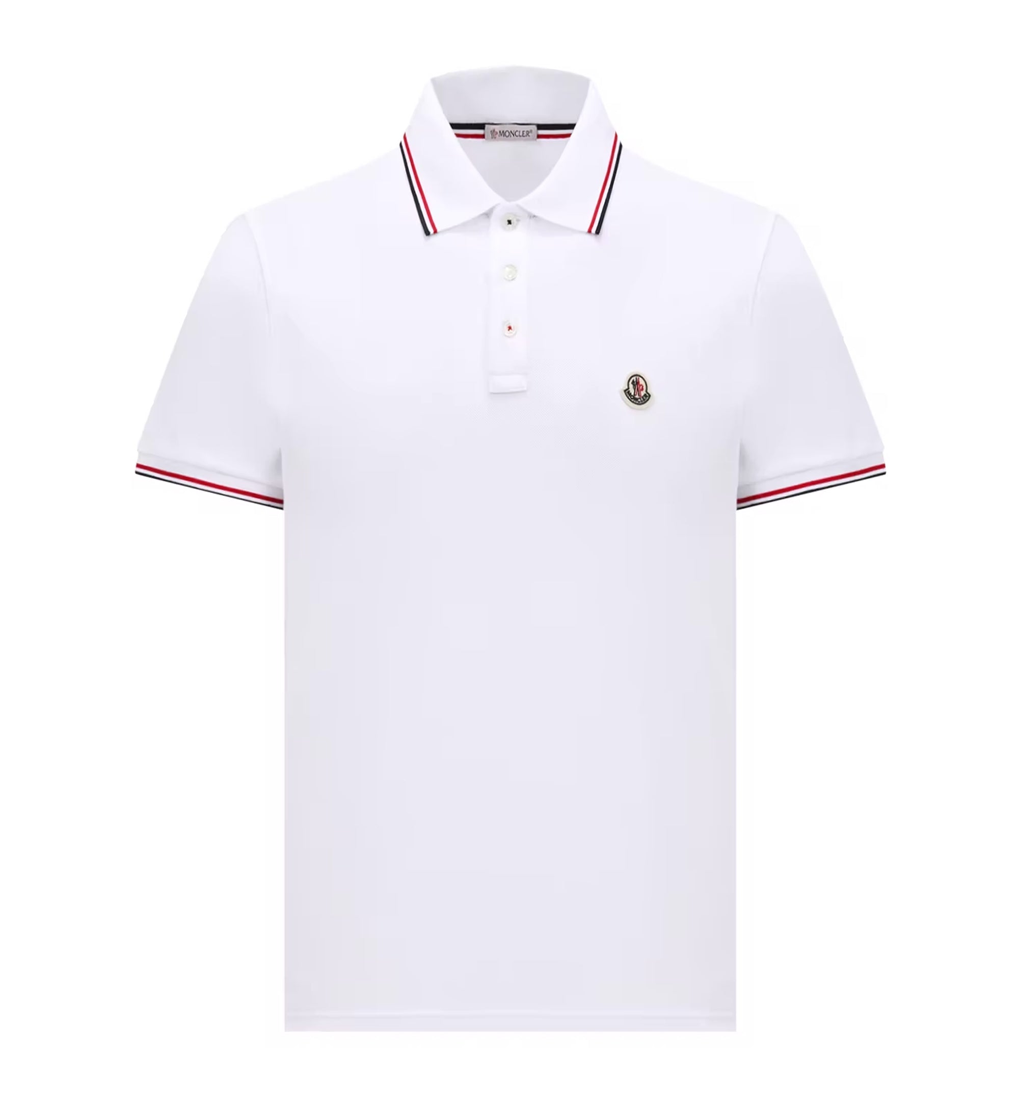 Tricolor-Trimmed Cotton Piquet Polo Shirt