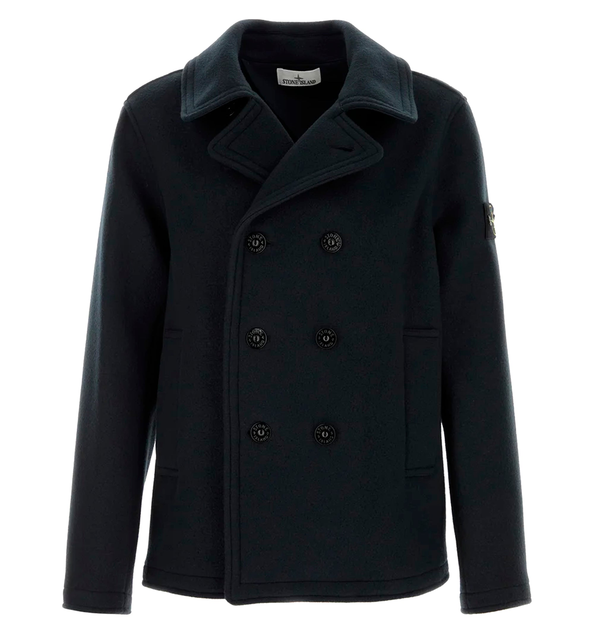 Midnight blue wool blend coat