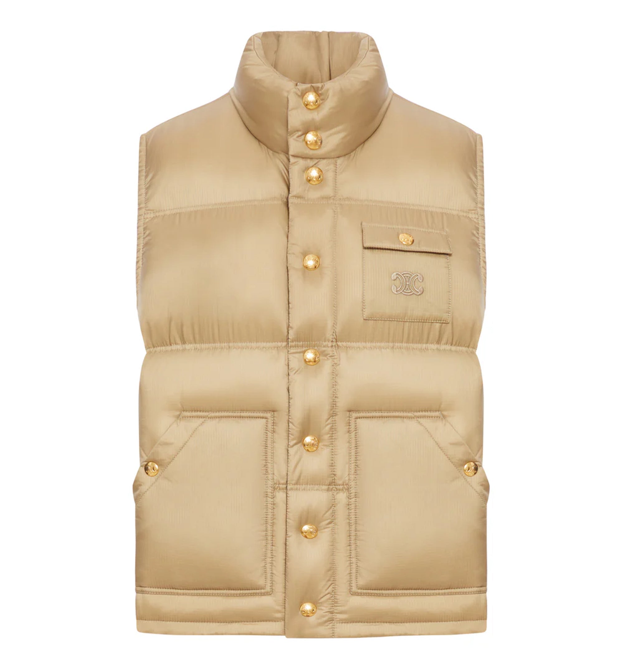 Sleeveless Puffer Jacket In Ripstop Nylon