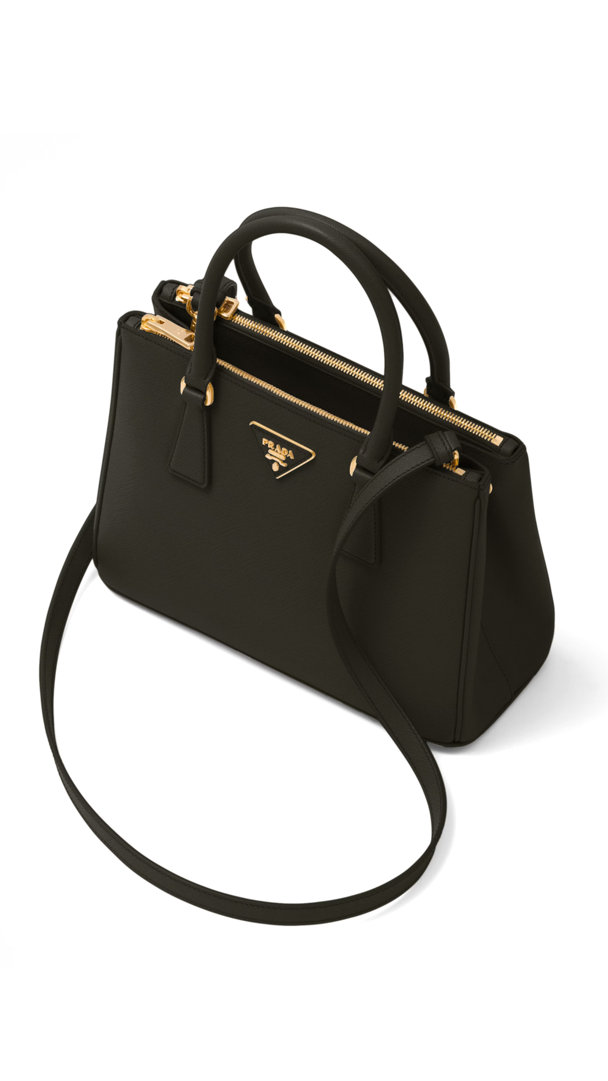 Medium Prada Galleria Saffiano Leather Bag - Black – Amuze
