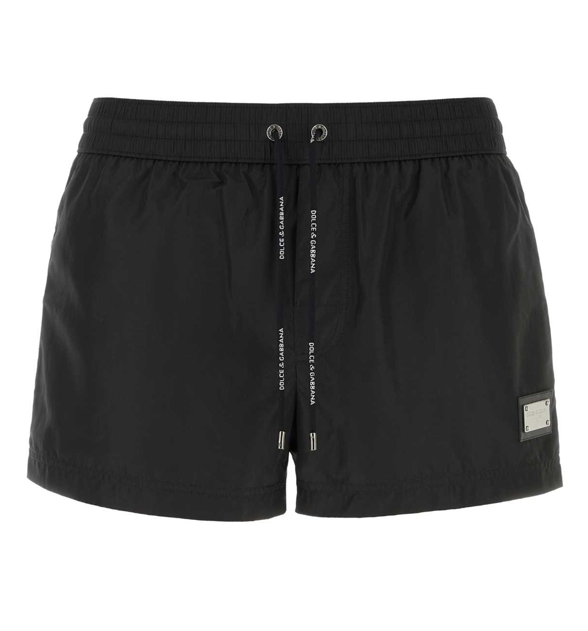Short Swim Trunks With Branded Tag