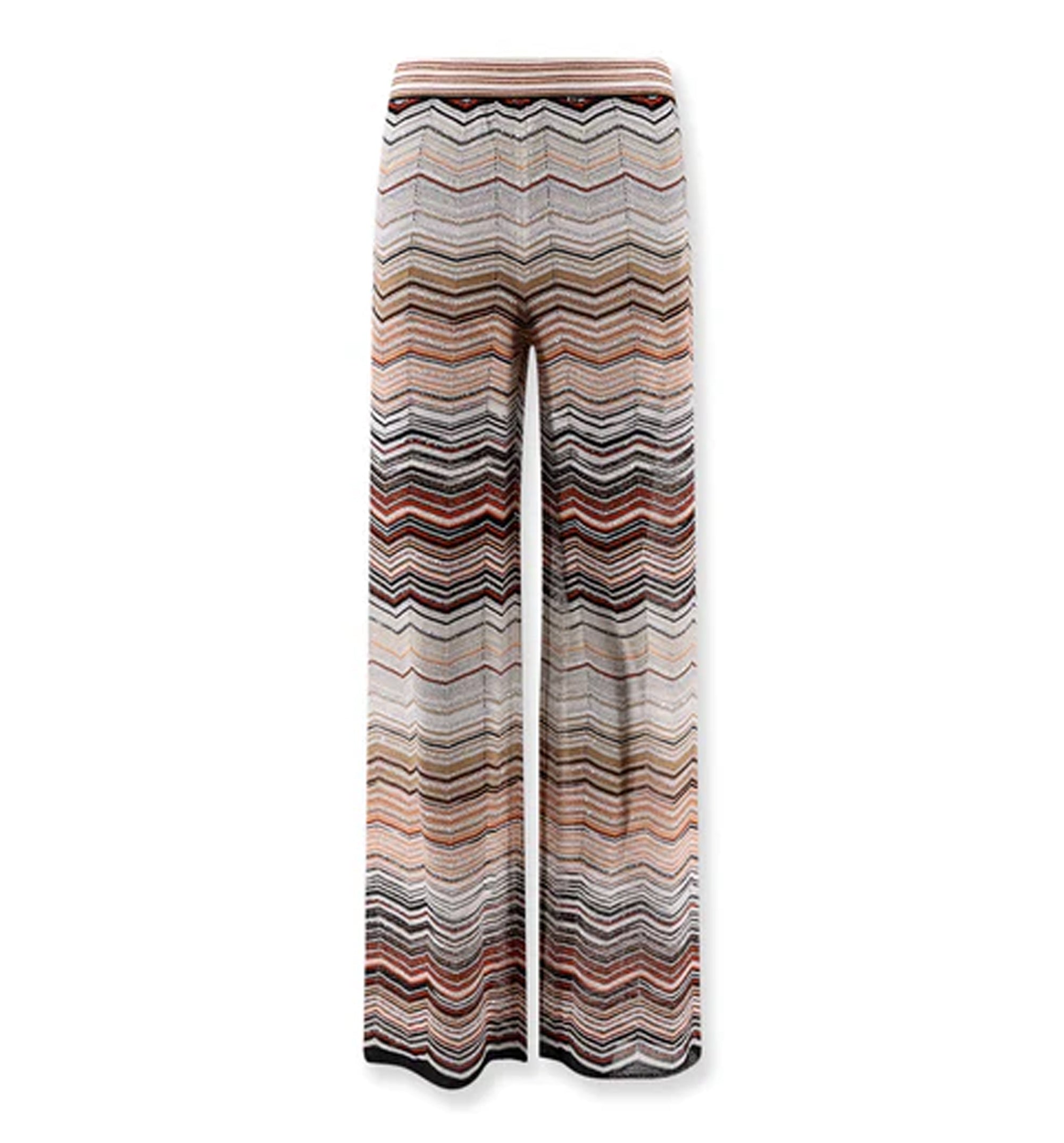 Chevron Lamé Viscose Pants