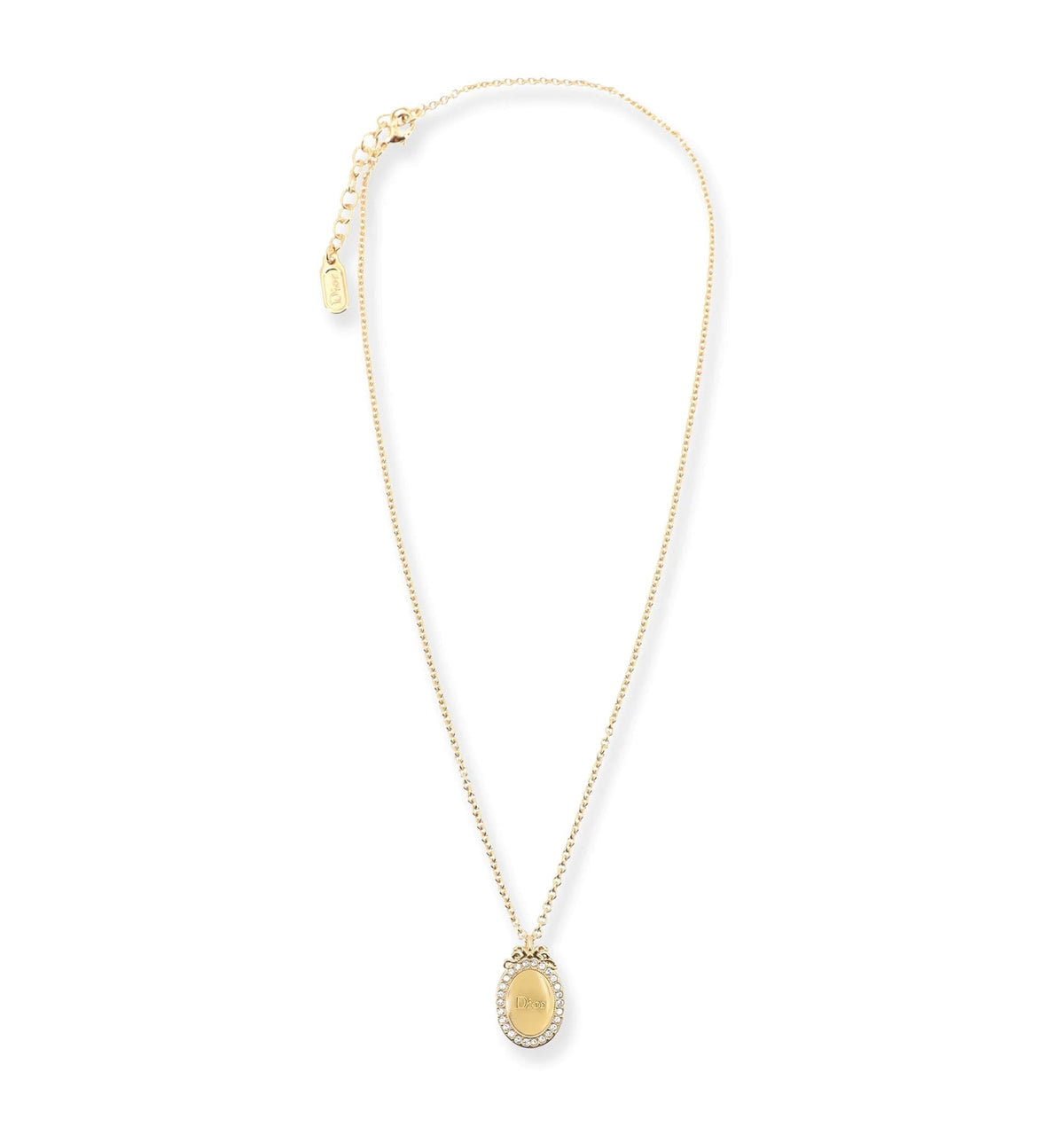 Brass necklace with Dior Médaillon pendant