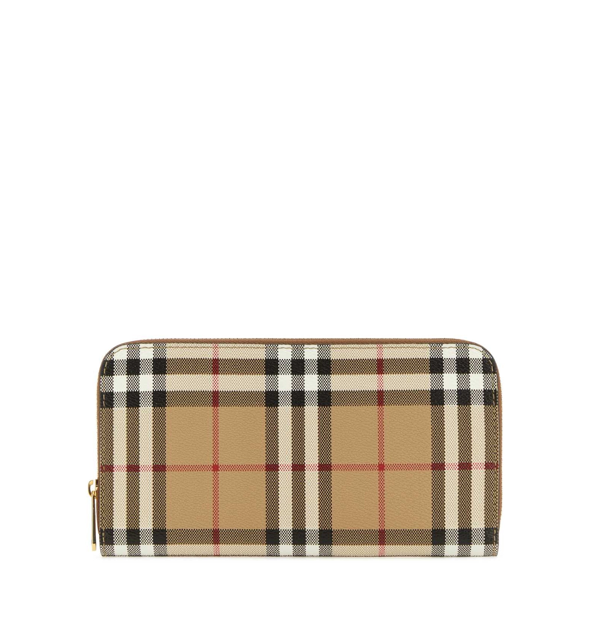 Vintage Check Zip-Around Wallet