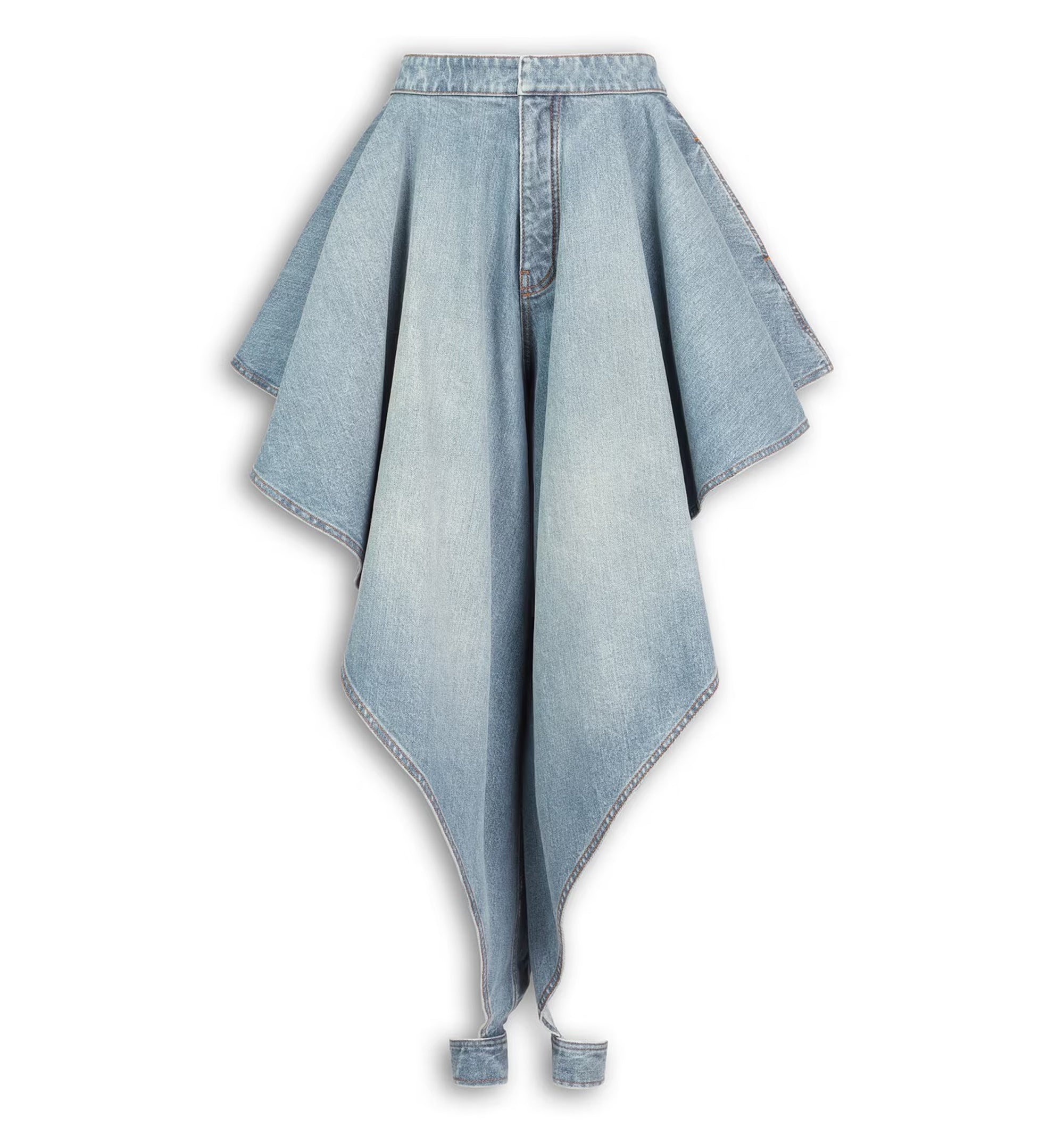 Panelled Faded Jeans