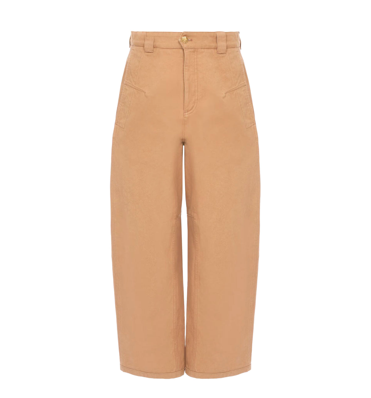 Barrel pants in cotton canvas