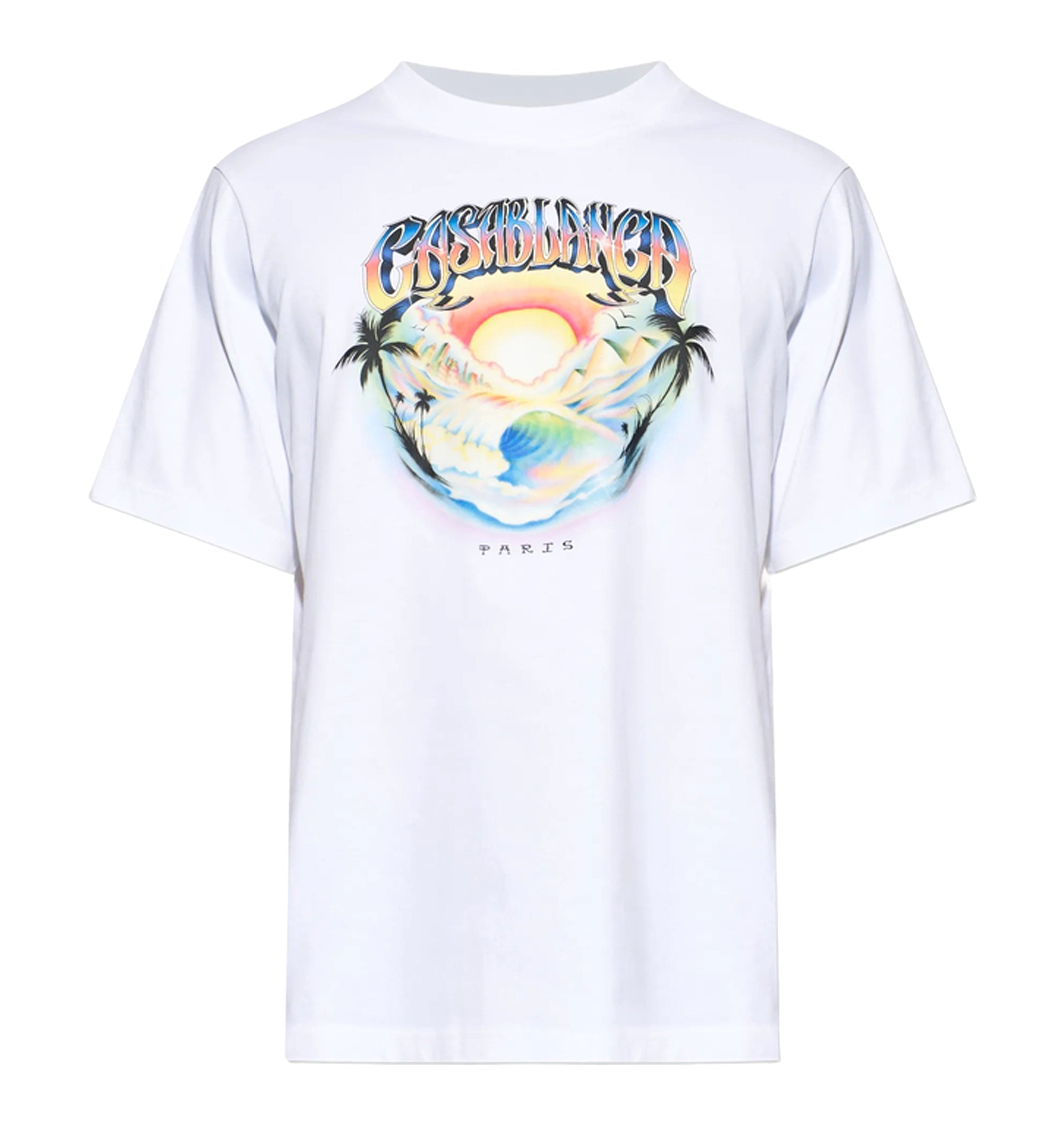 White Airspray Graphic-Print Short Sleeve T-Shirt