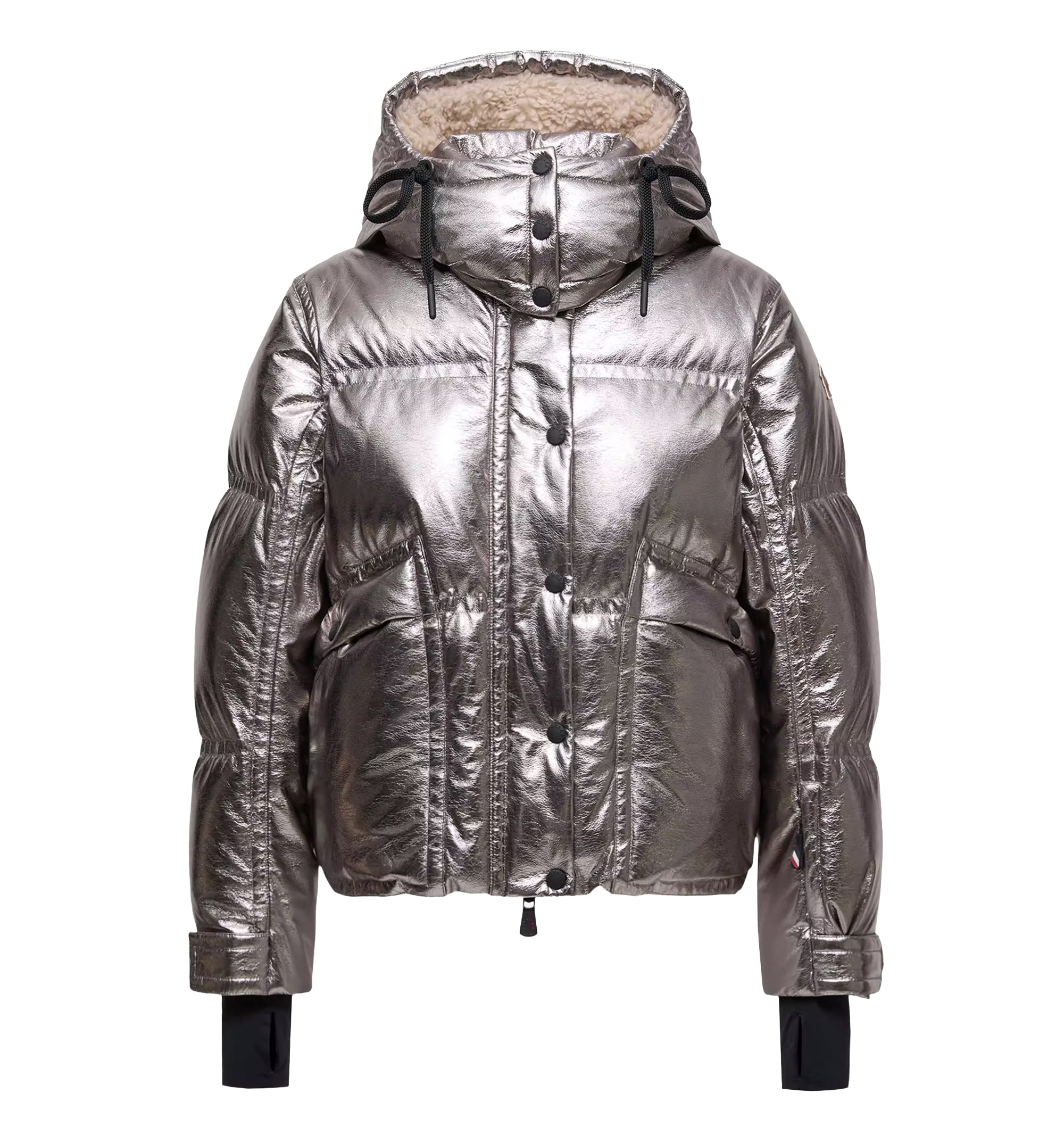 Calaque Metallic Hooded Insulated Ski Jacket