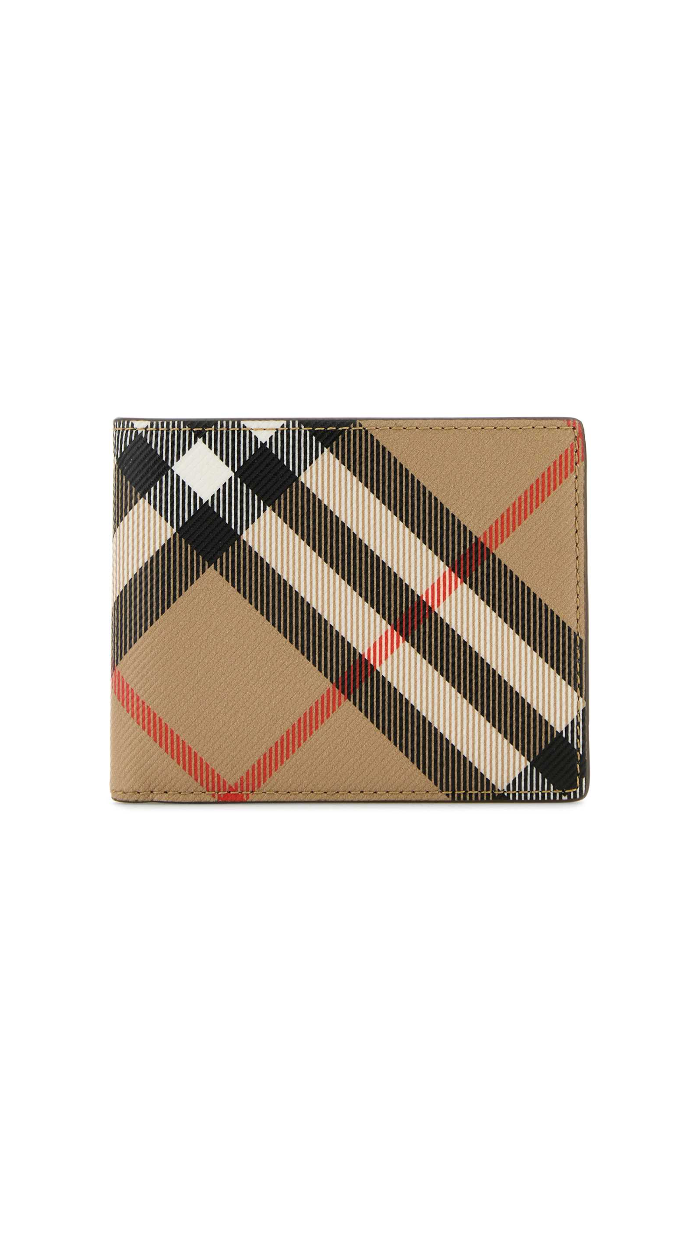 Check-Printed Bi-Fold Wallet - Check