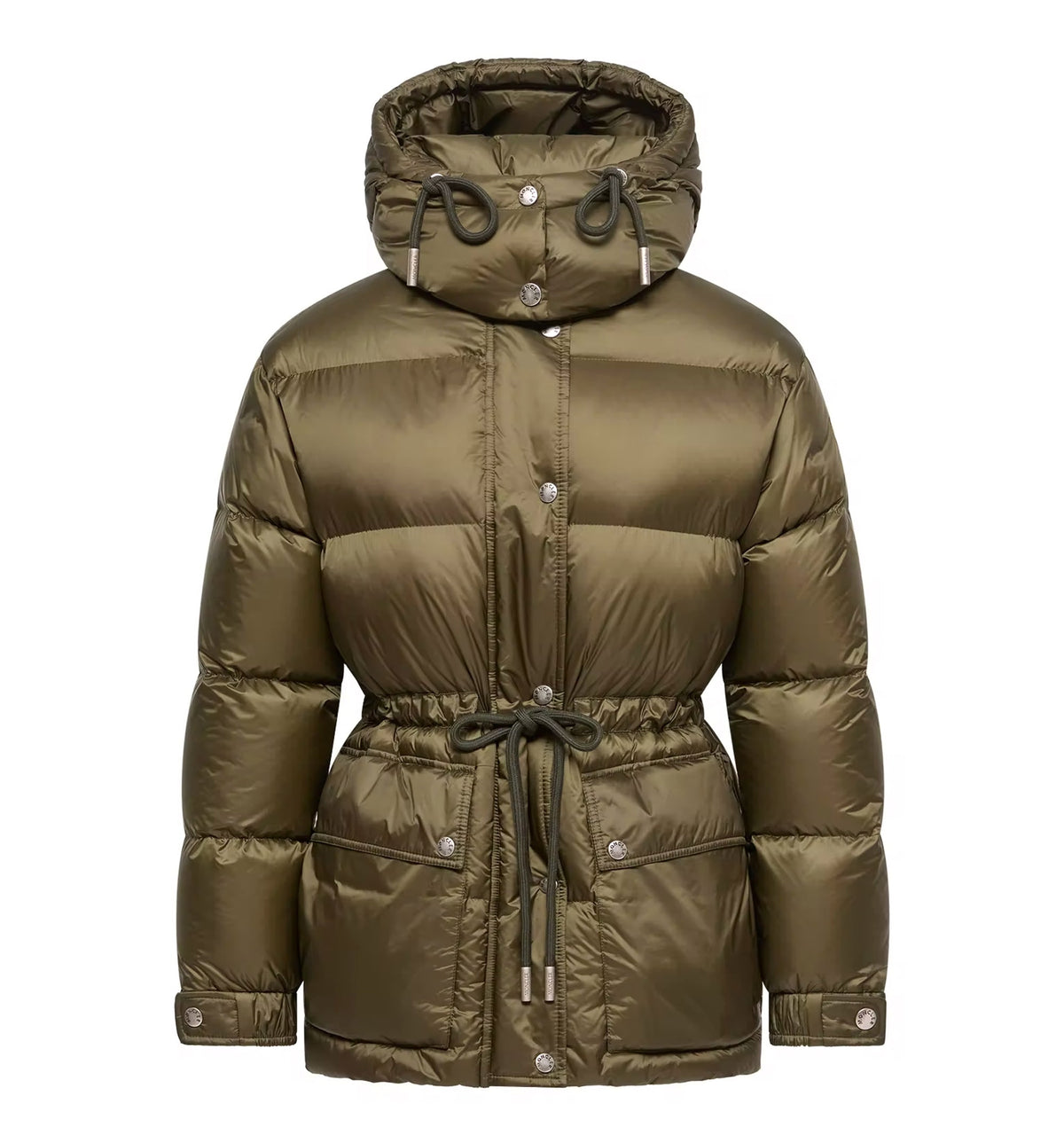 Sesie Hooded Mid-Length Down Jacket