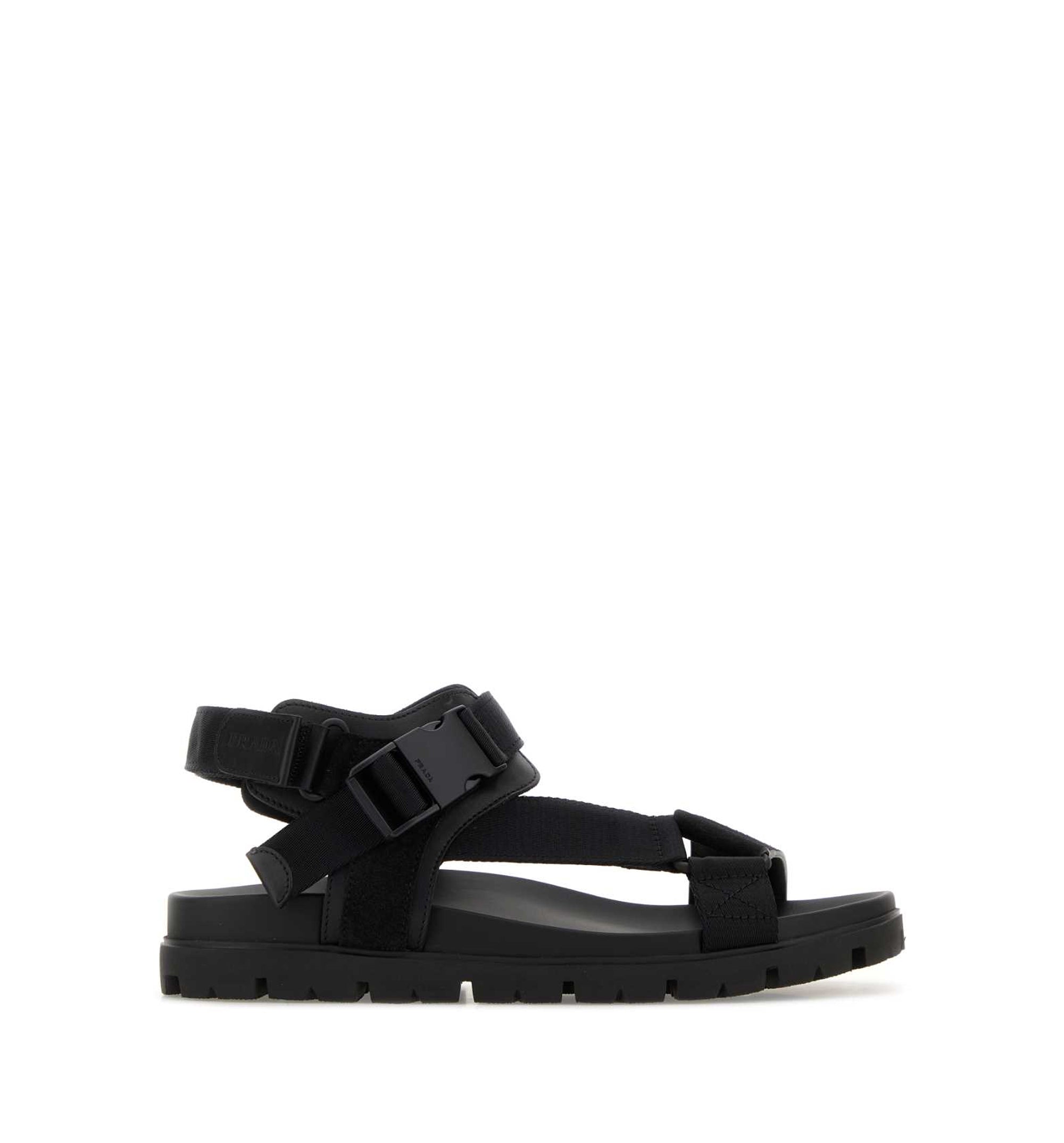 Fabric And Suede Sandals