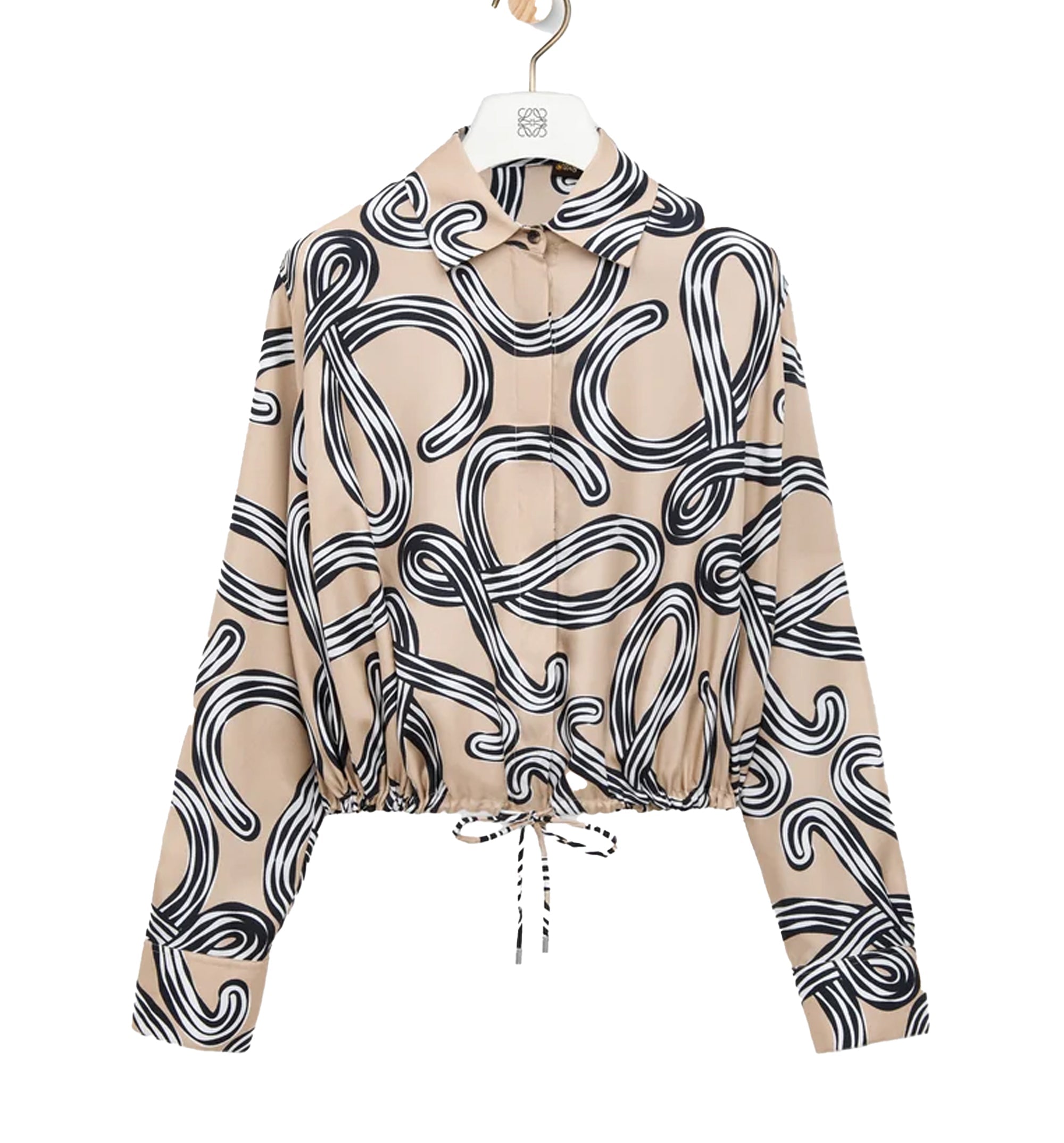 Balloon shirt in silk